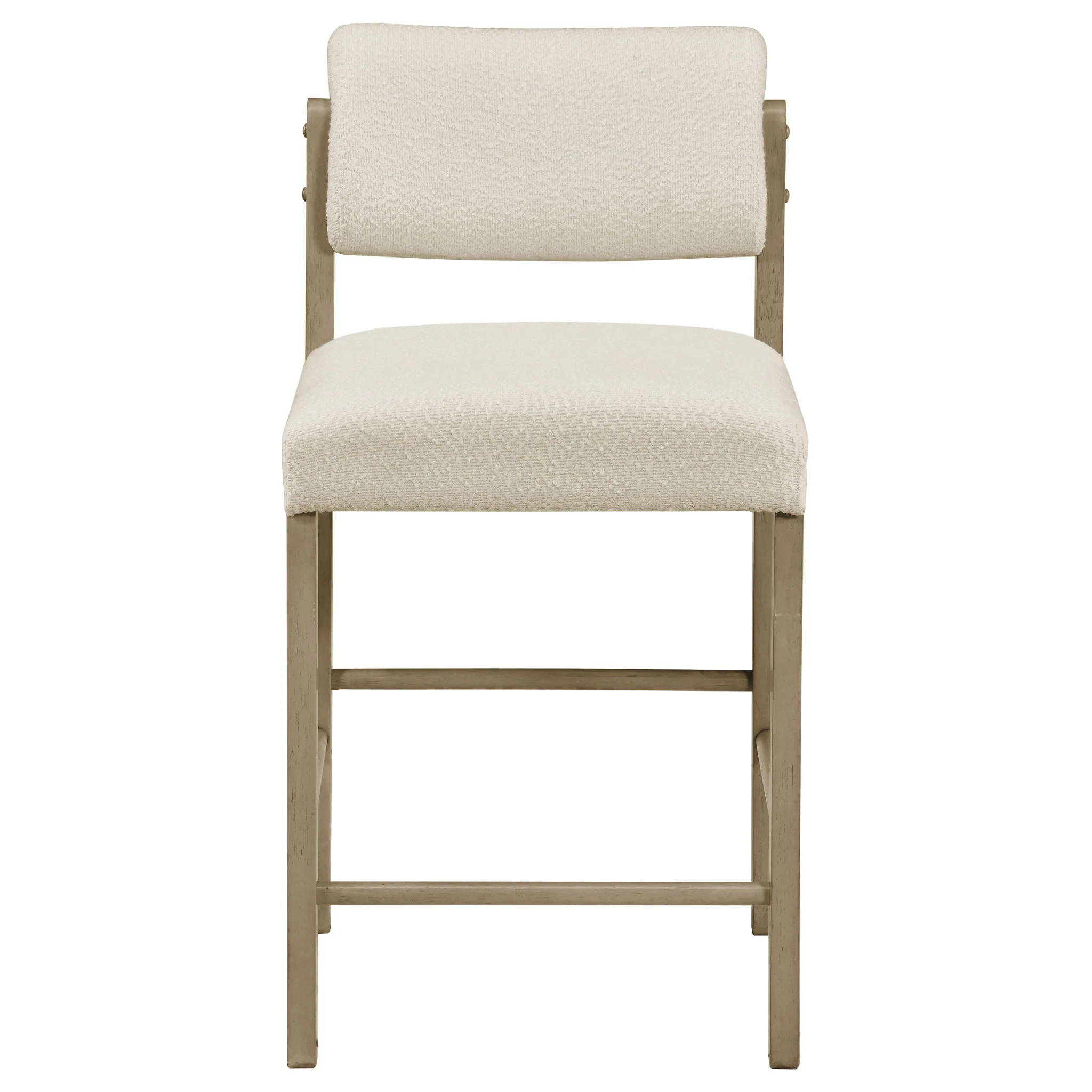 Kehoe Upholstered Counter Height Chair Cream and Natural Oak (Set of 2) - Image 2