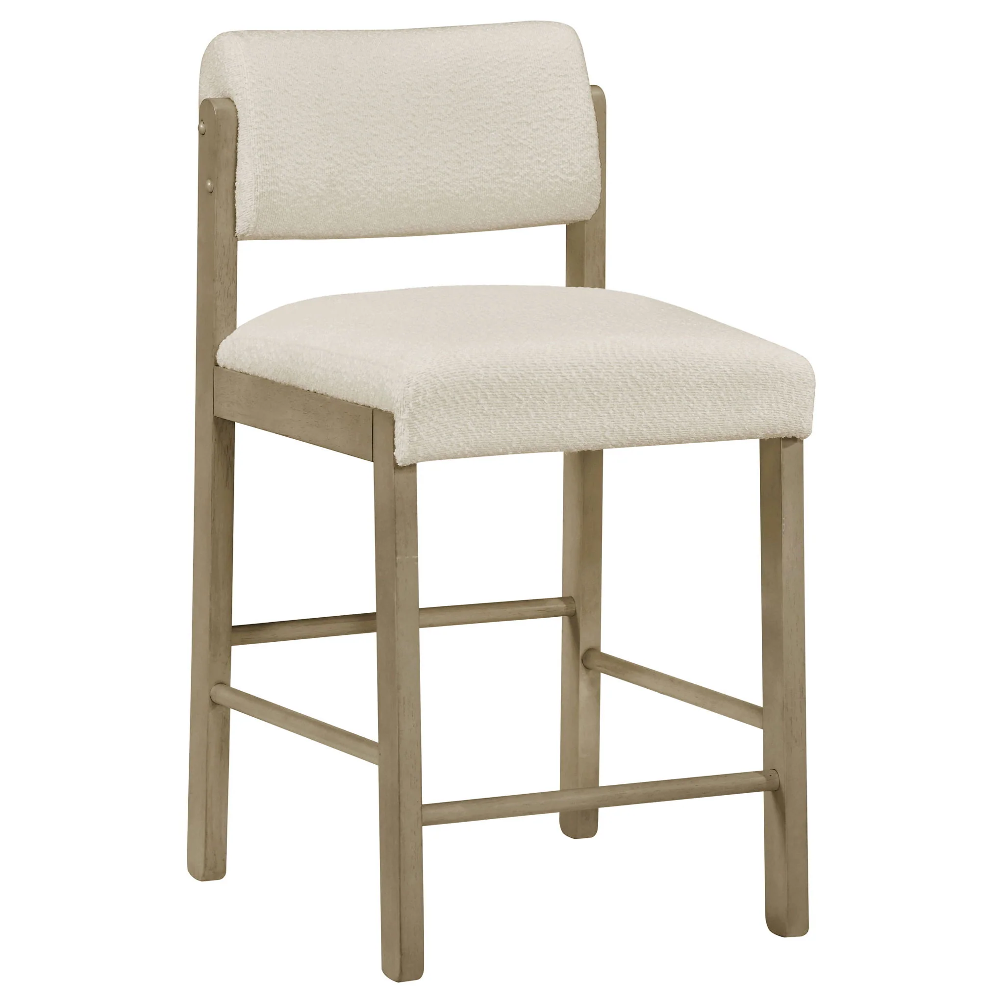 Kehoe Upholstered Counter Height Chair Cream and Natural Oak (Set of 2) - Image 4