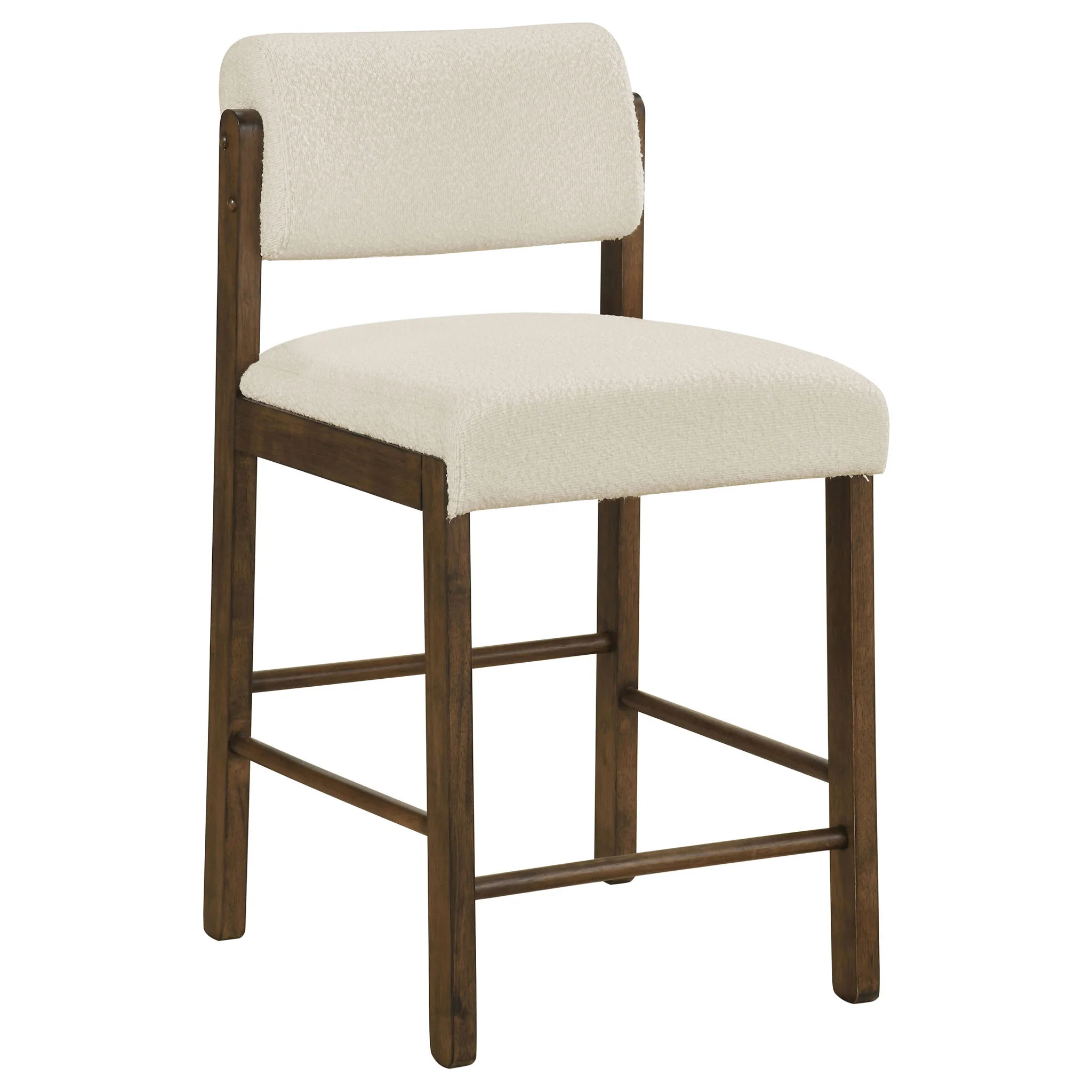 Kehoe Upholstered Counter Height Chair Cream and Walnut (Set of 2) - Image 4