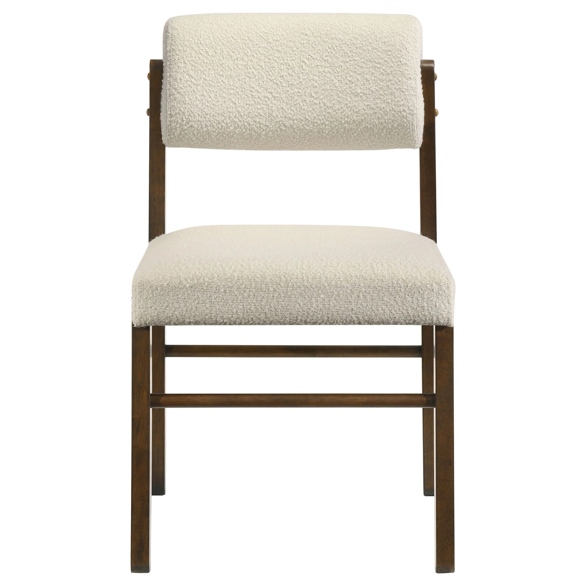 Kehoe Upholstered Dining Side Chair Cream and Walnut (Set of 2) - Image 2