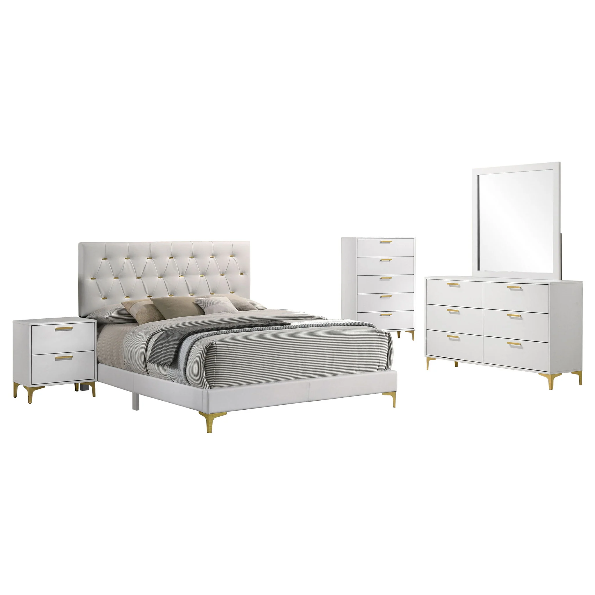 Kendall 5-piece Queen Bedroom Set White - Image 4