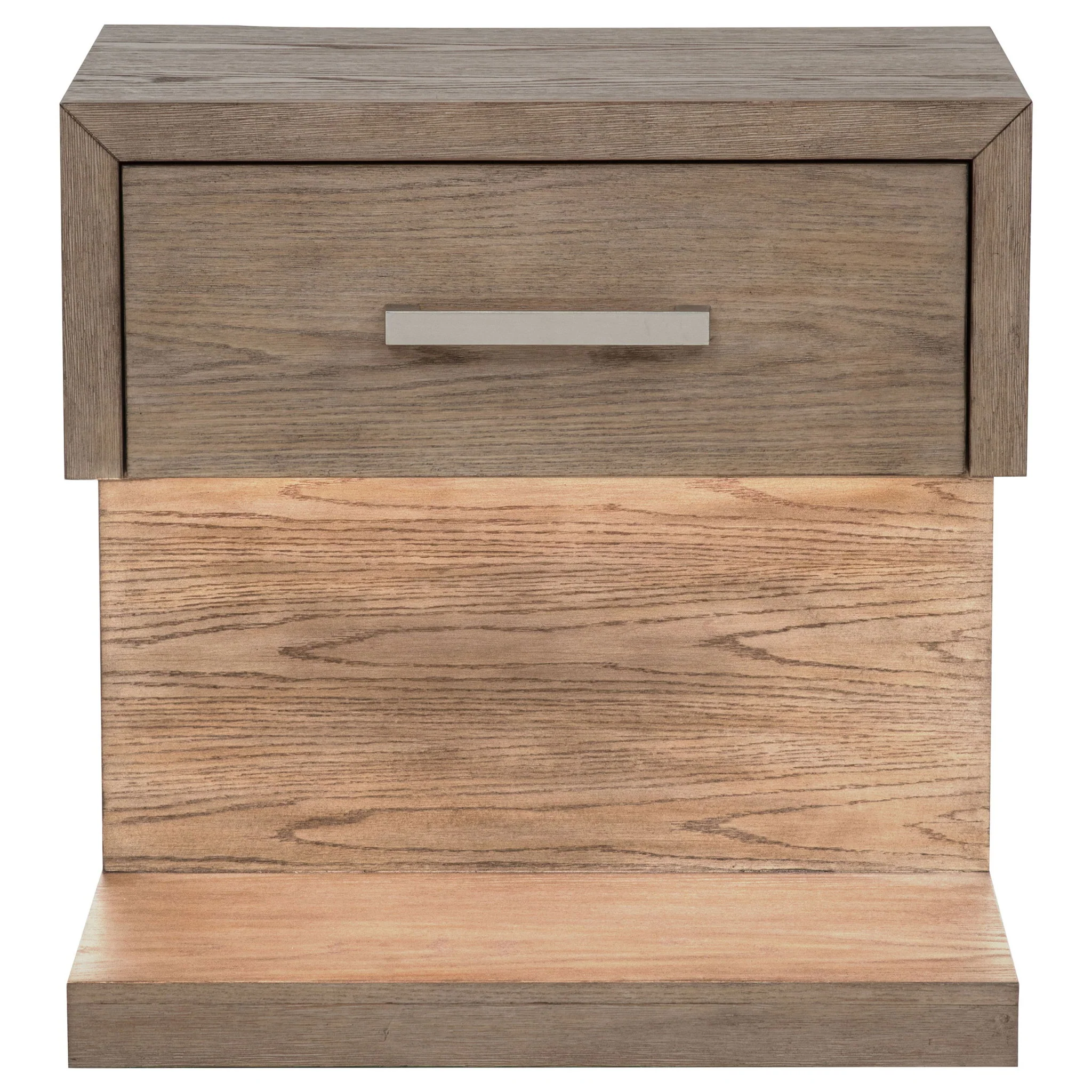 Kenora 1-drawer Nightstand Bedside Table Barley Brown - Image 4