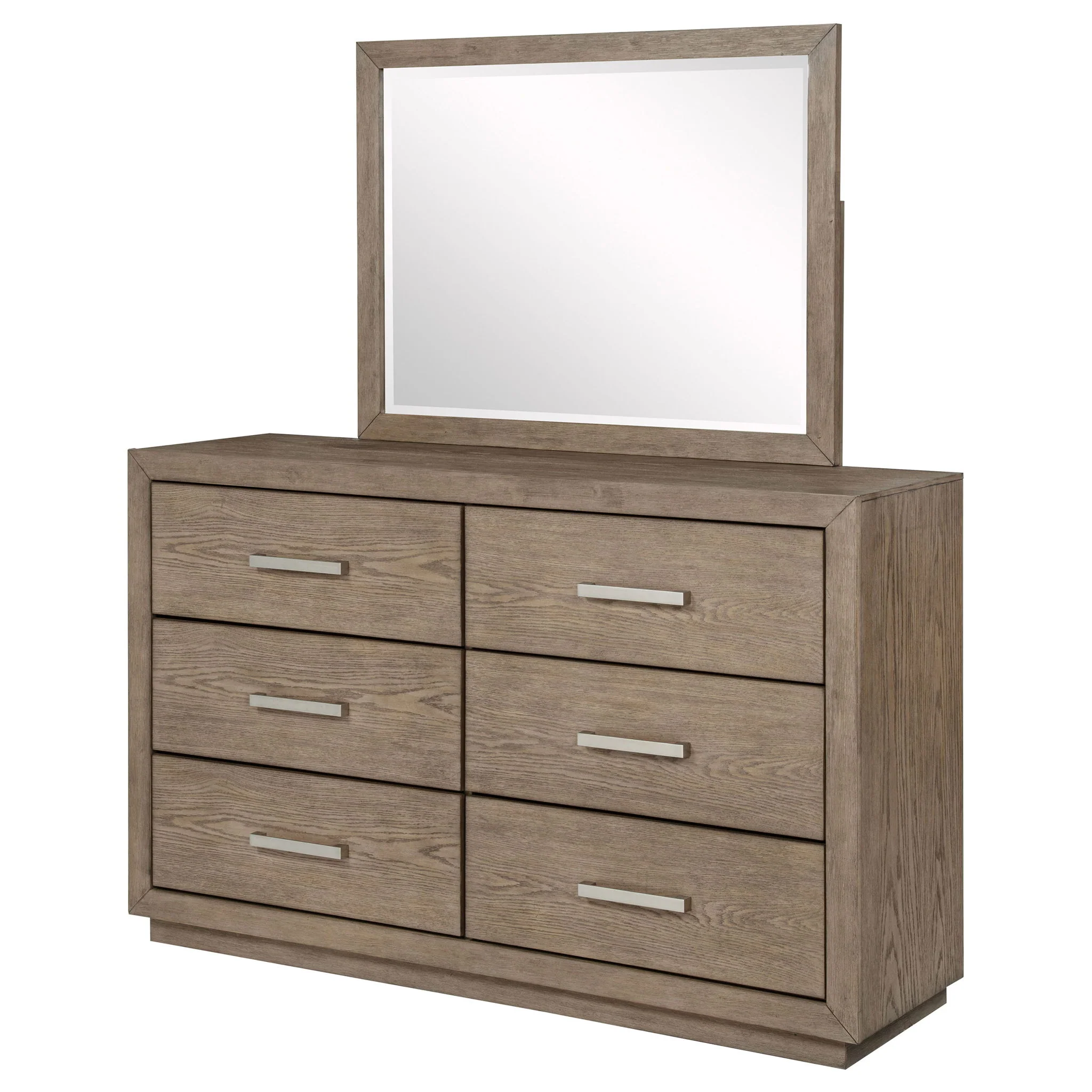 Kenora 6-drawer Dresser and Mirror Barley Brown - Image 4