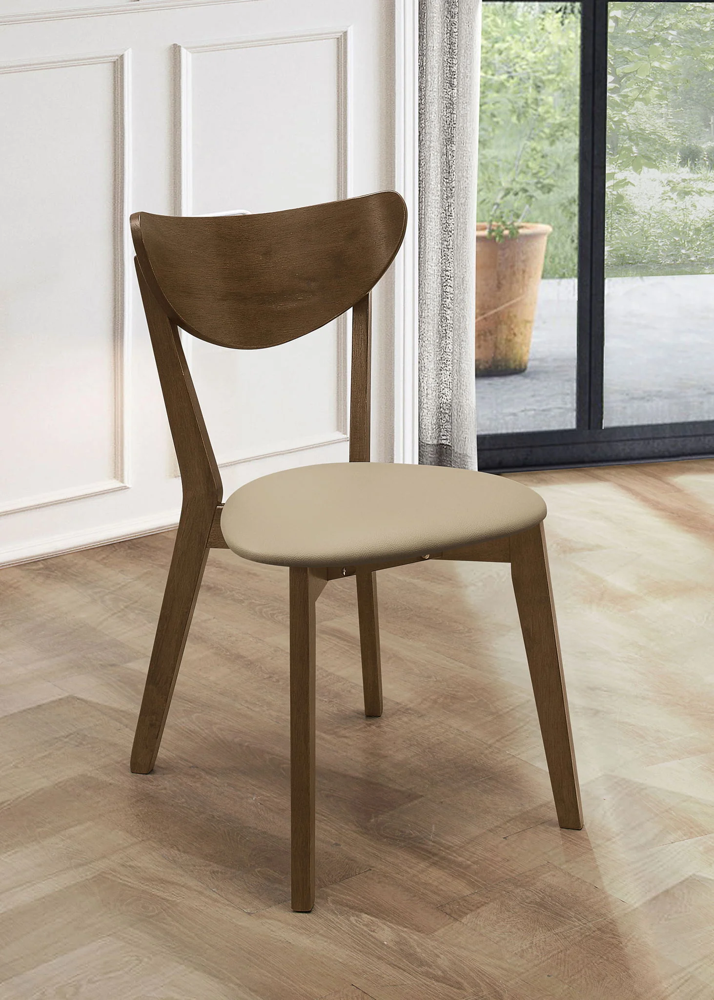 Kersey Wood Dining Side Chair Chestnut (Set of 2) - Image 2