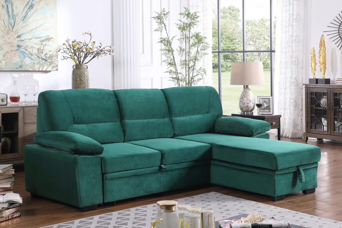 Kipling - Reversible Sleeper Sectional Sofa Chaise - Image 4