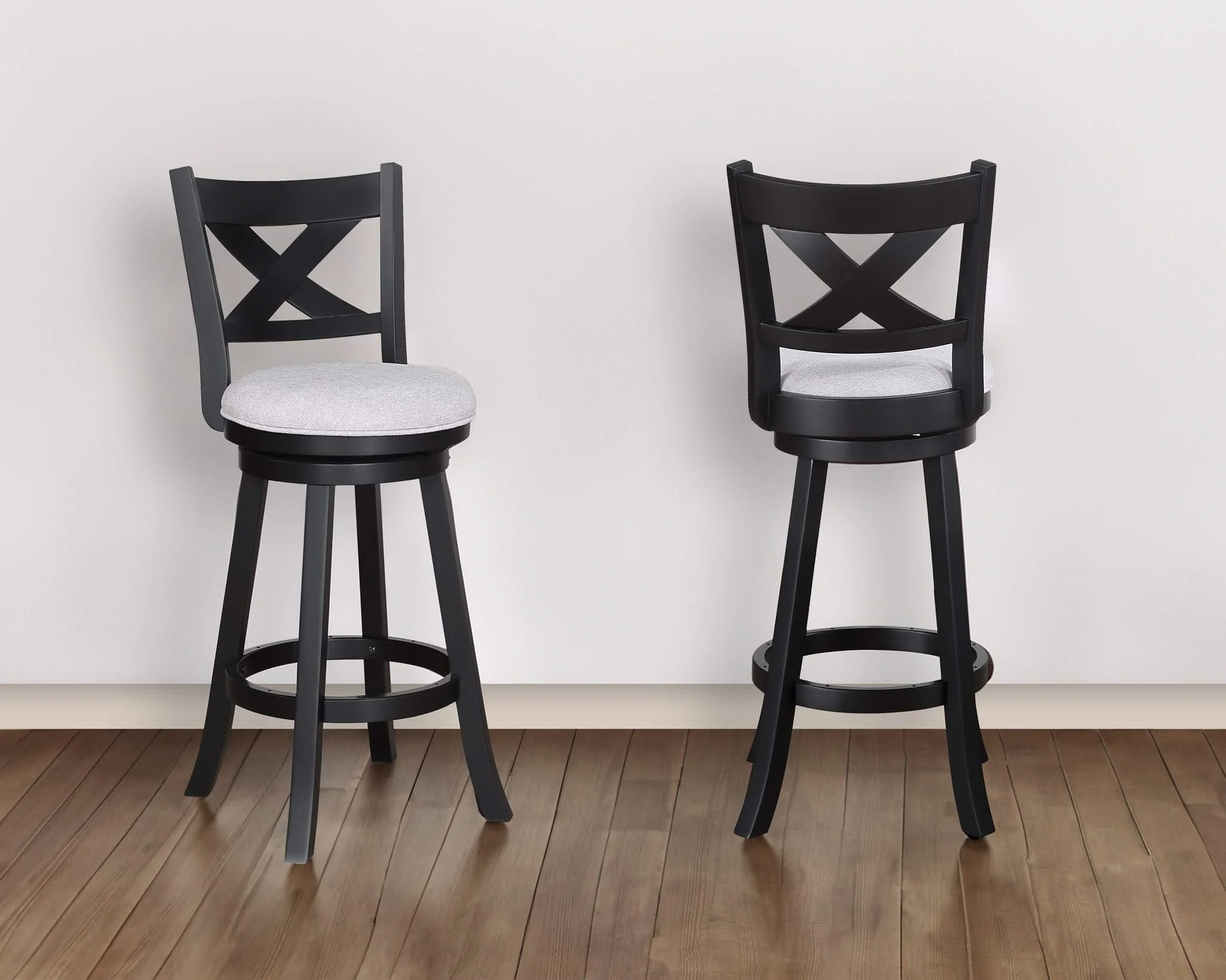 Kipper - Swivel Bar Stool (Set of 2) - Dove - Image 3