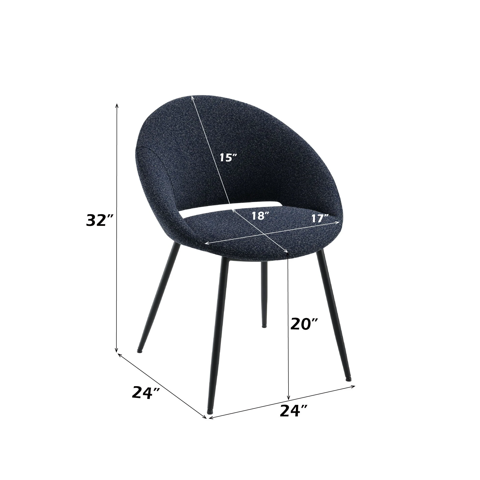 Klaus - Side Chair (Set of 2) - Black - Image 4