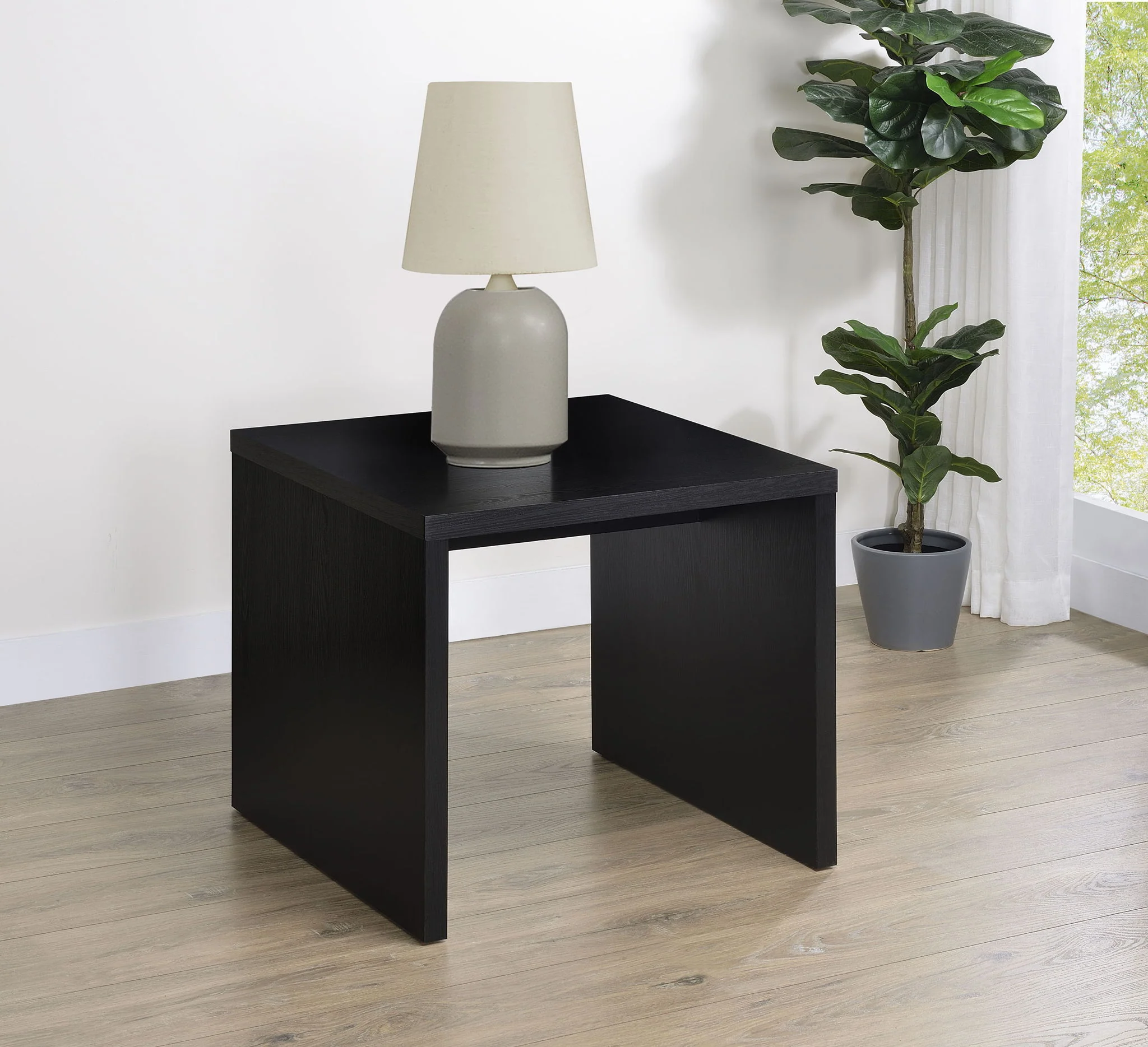 Knapp Engineered Wood Square Side End Table Black - Image 4