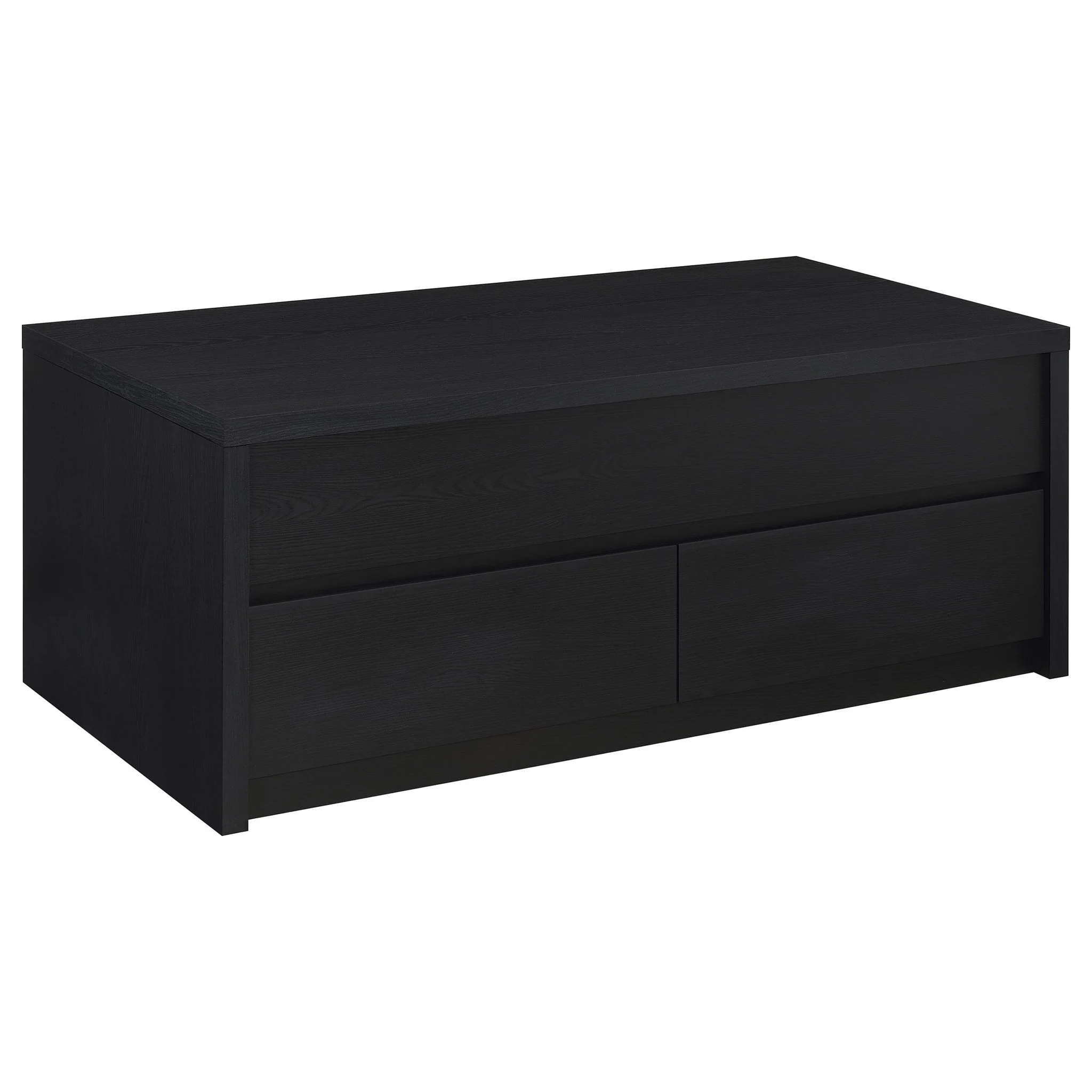 Knapp Lift Top Cocktail Coffee Table with Dual Drawers Black - Image 2