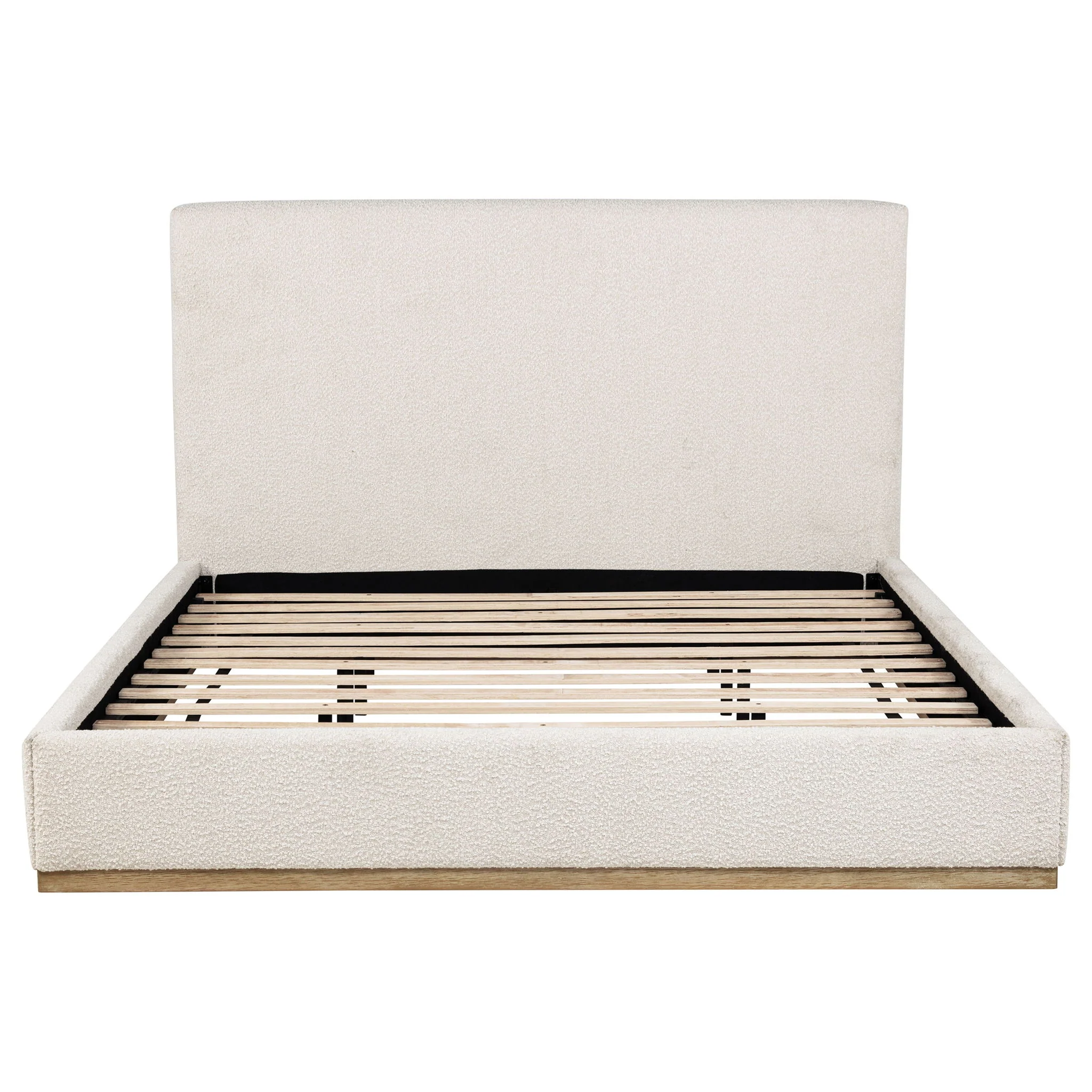 Knox Upholstered EASTERN KING Panel Bed Cream - Image 2