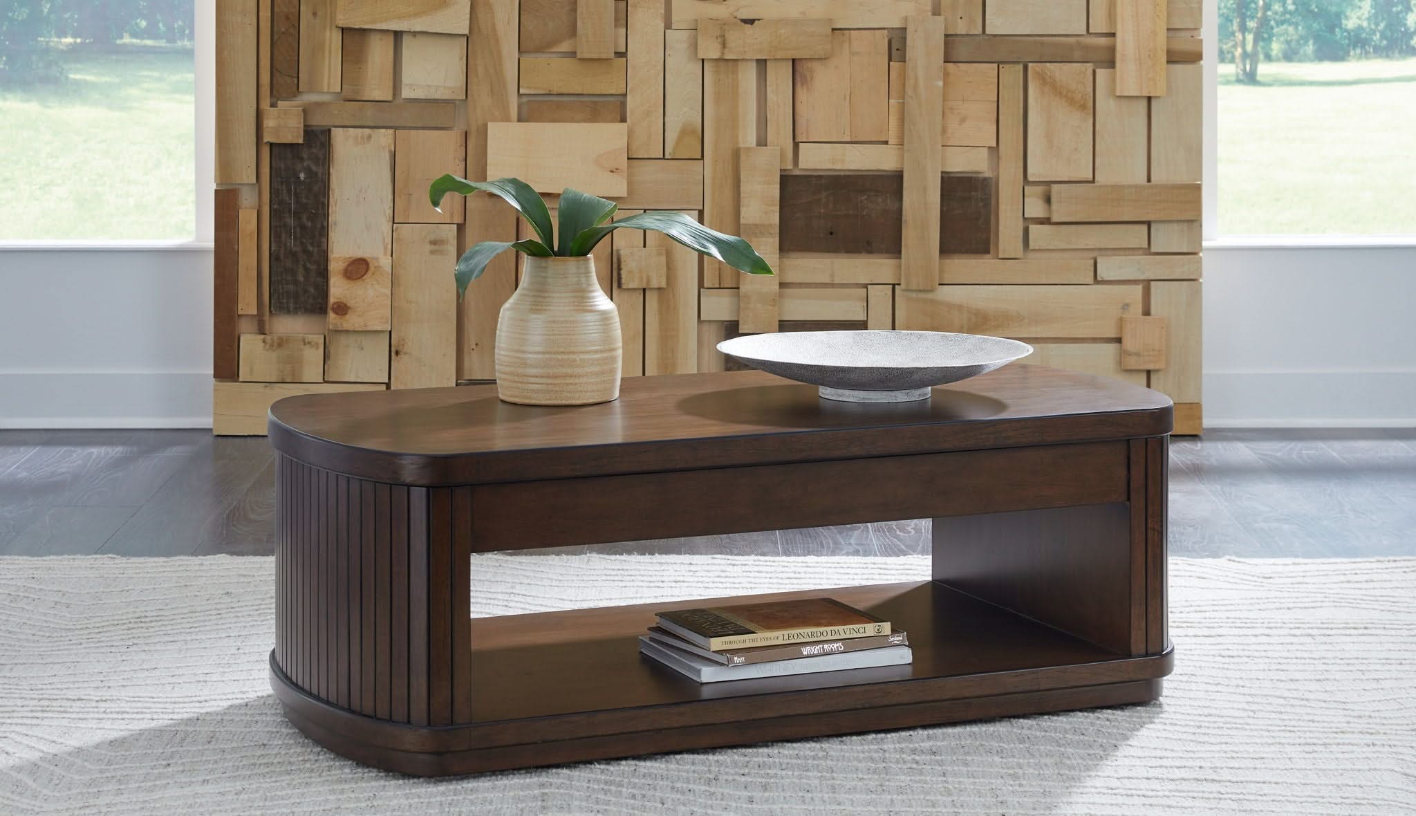 Korestone - Lift Top Cocktail Table - Dark Brown - Image 4