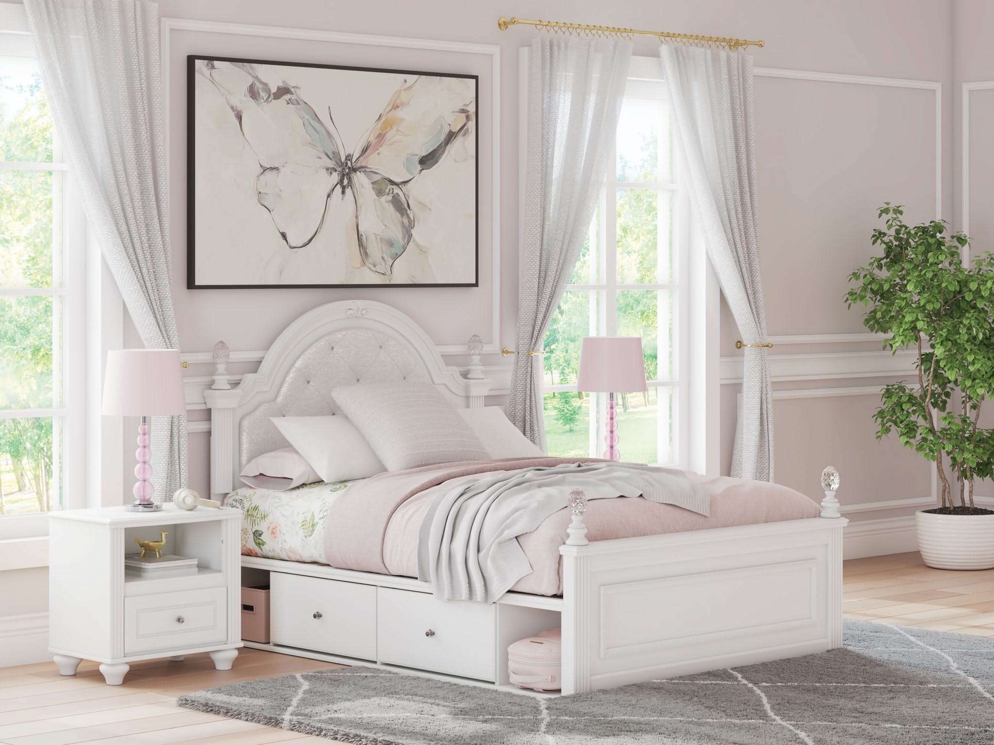 Kozlani - Upholstered Panel Storage Bed - Image 3