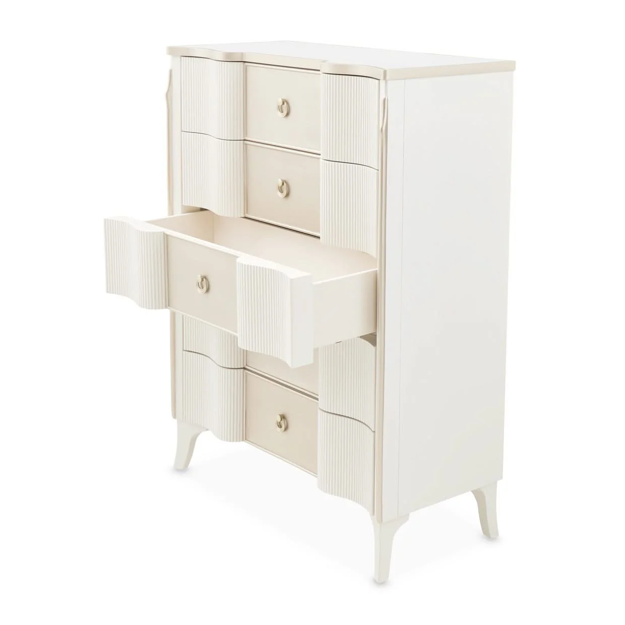 La Marisia - 5-Drawer Chest - Creamy Pearl - Image 3