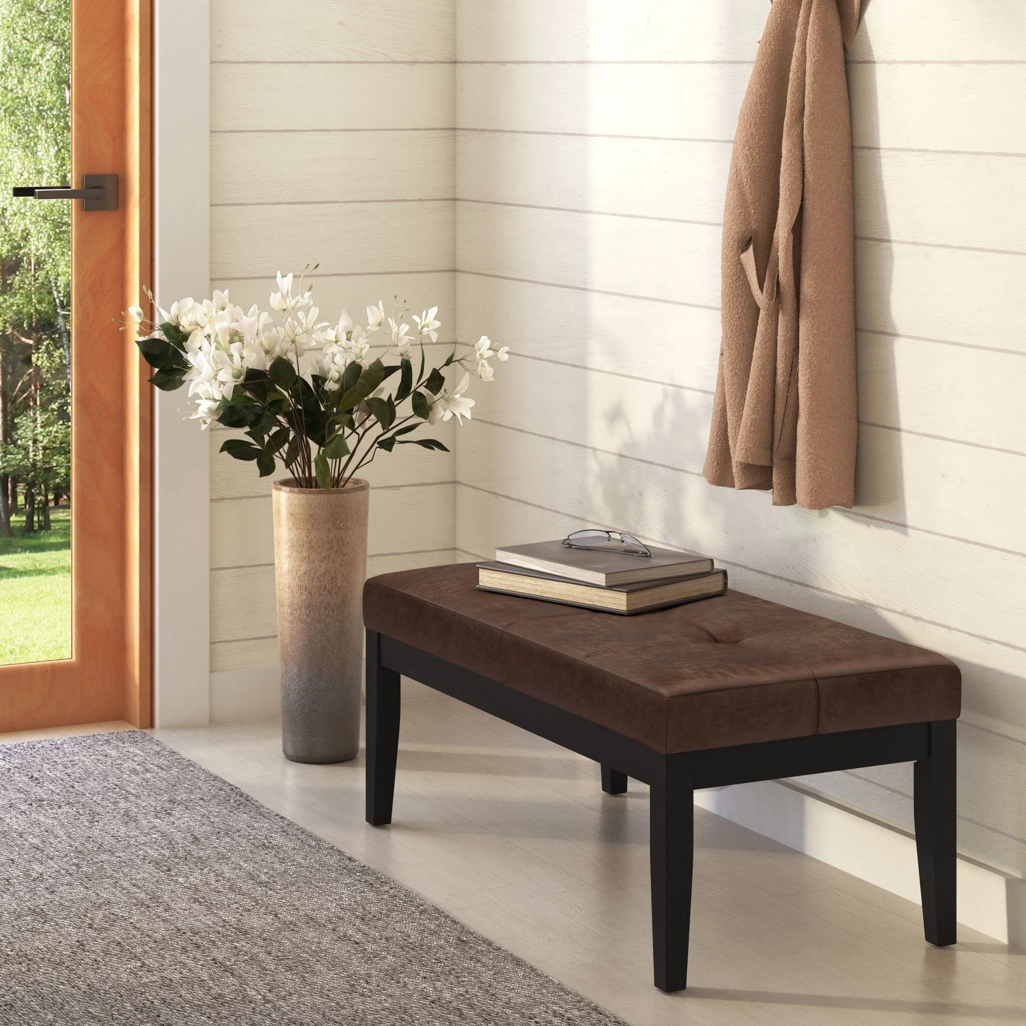 Lacey - Upholstered Tufted Ottoman Bench - Image 11