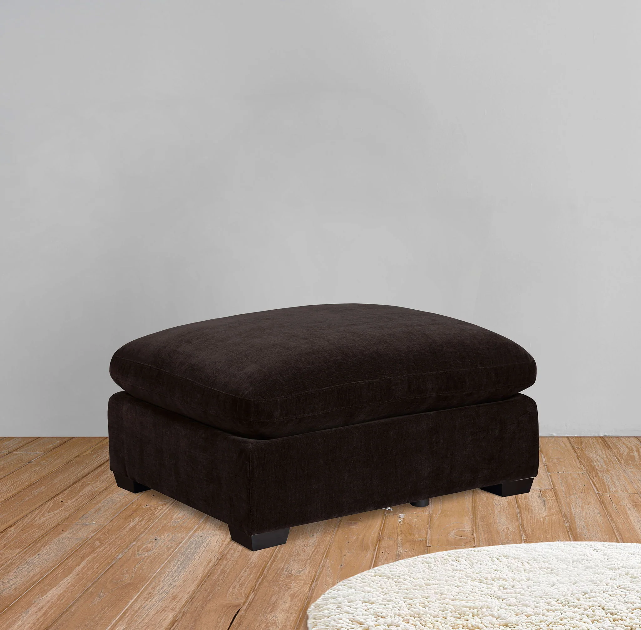 Lakeview Rectangular Upholstered Ottoman Dark Chocolate - Image 2