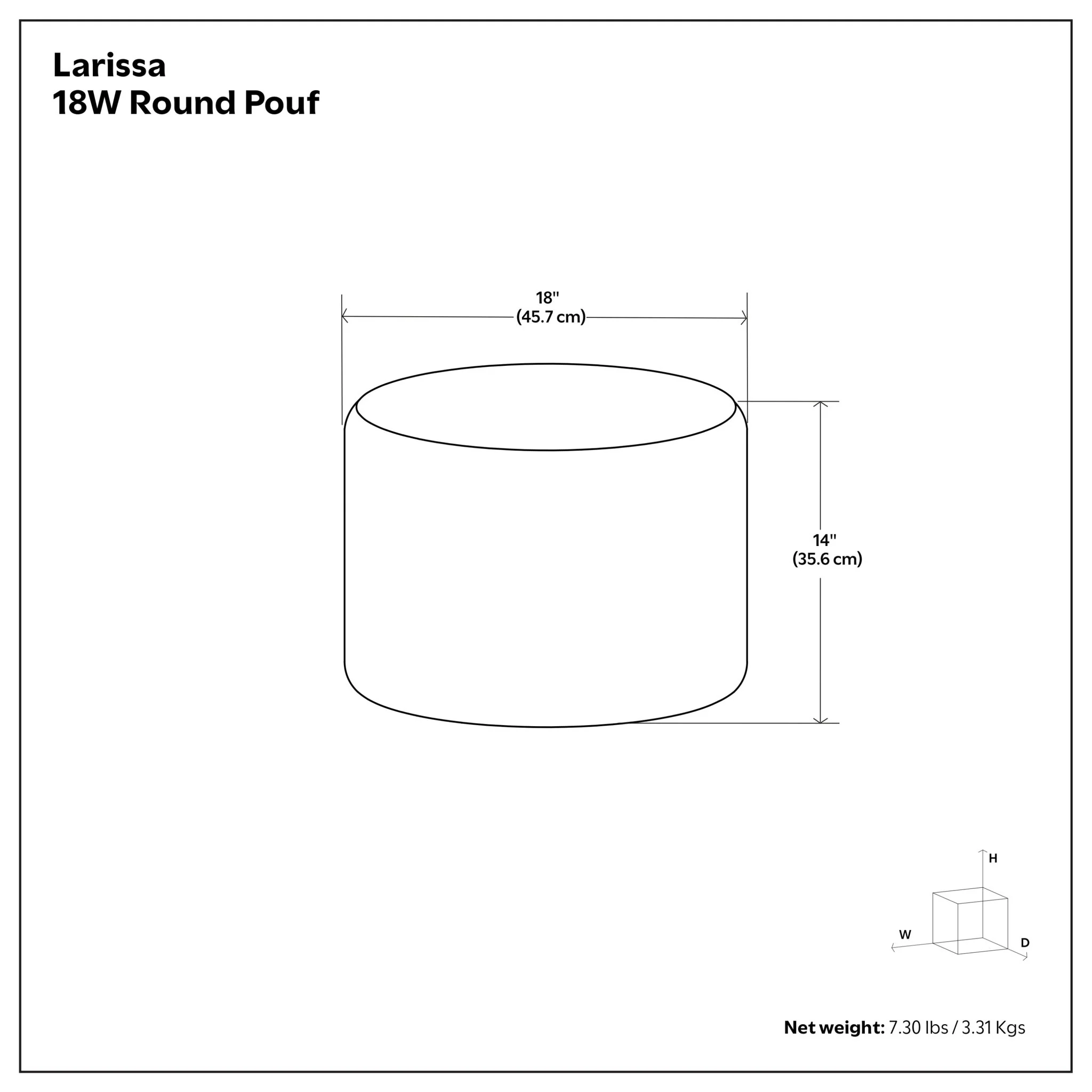 Larissa - Handcrafted Round Braided Pouf - Image 5