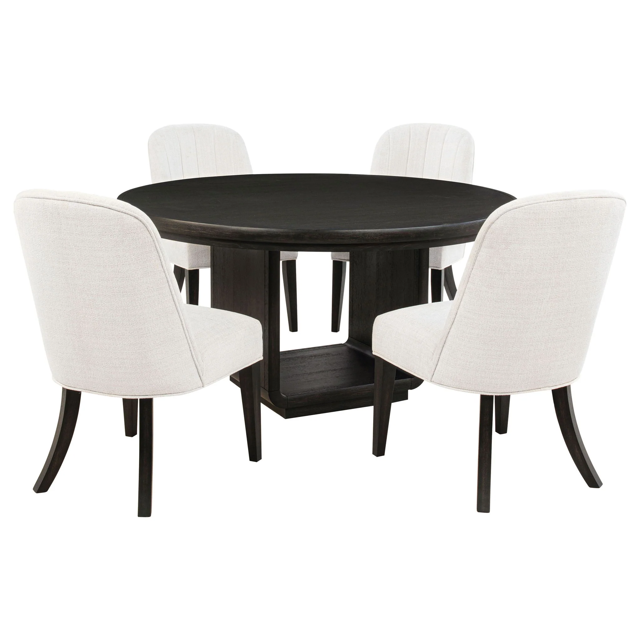 Leandro 5-piece Round Dining Table Set Burnished Black - Image 4