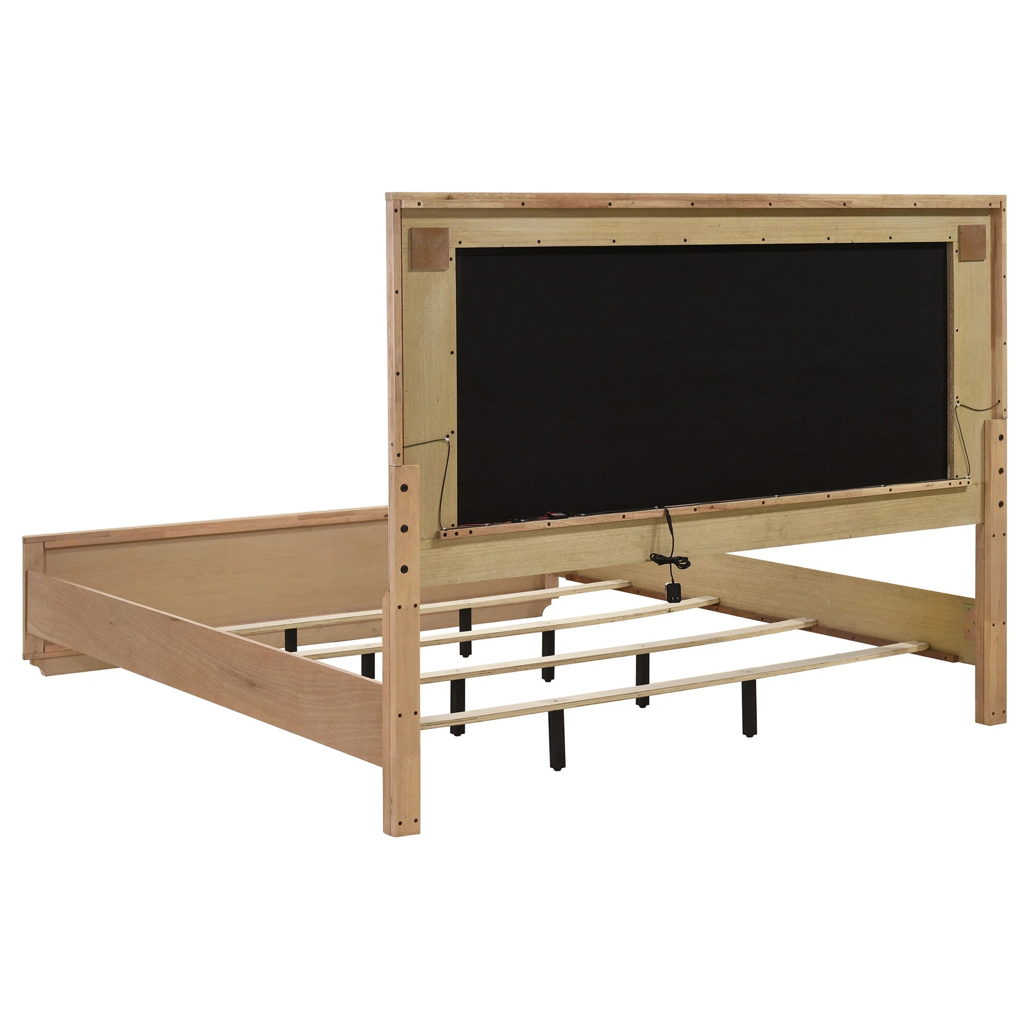 Leanne 4-piece Eastern King Bedroom Set Light Oak - Image 3