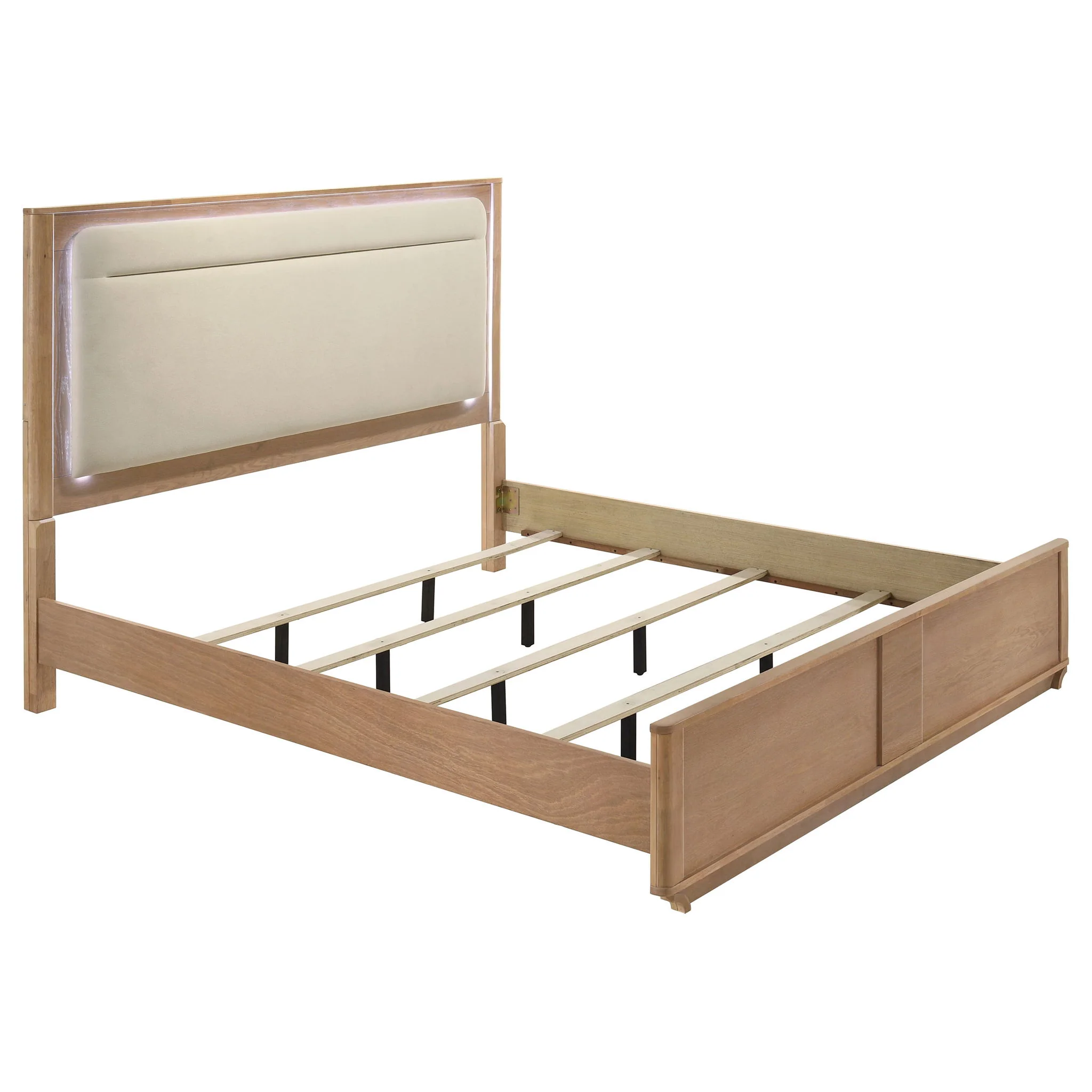 Leanne 5-piece Eastern King Bedroom Set Light Oak - Image 2