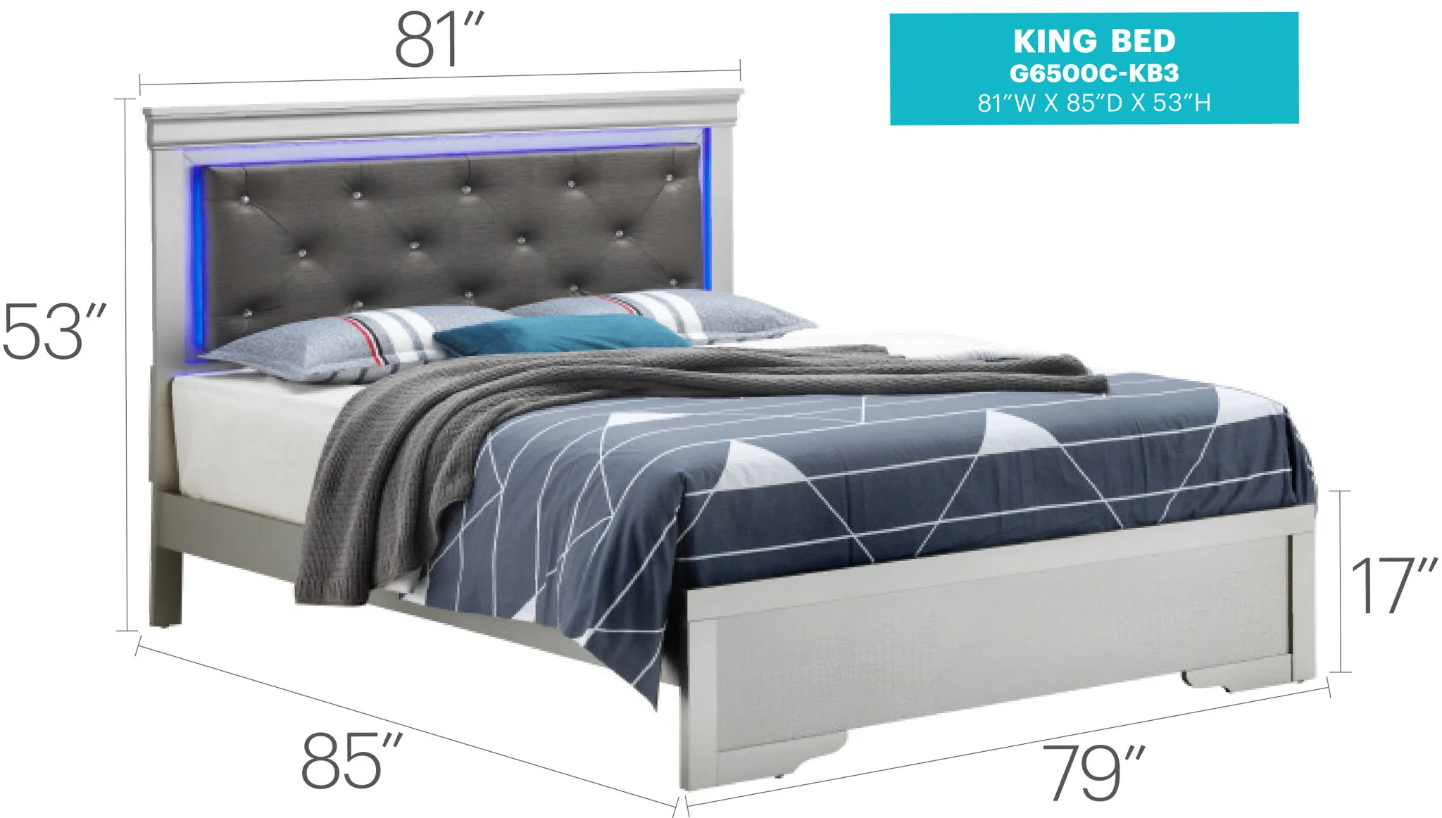 LED Elegant Bed - Image 8