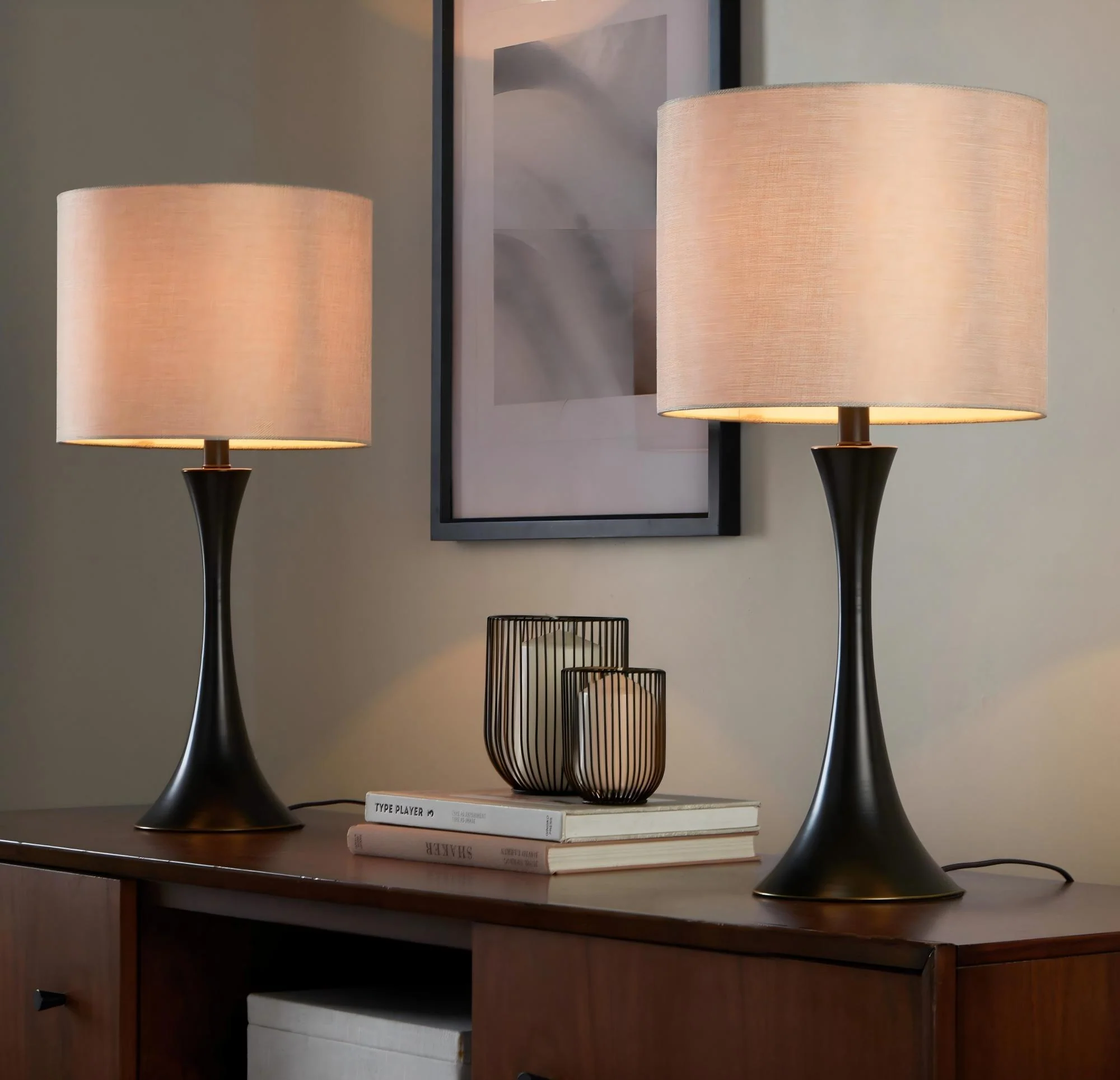 Lenuxe - Contemporary & Modern Design Table Lamp (Set of 2) - Image 2