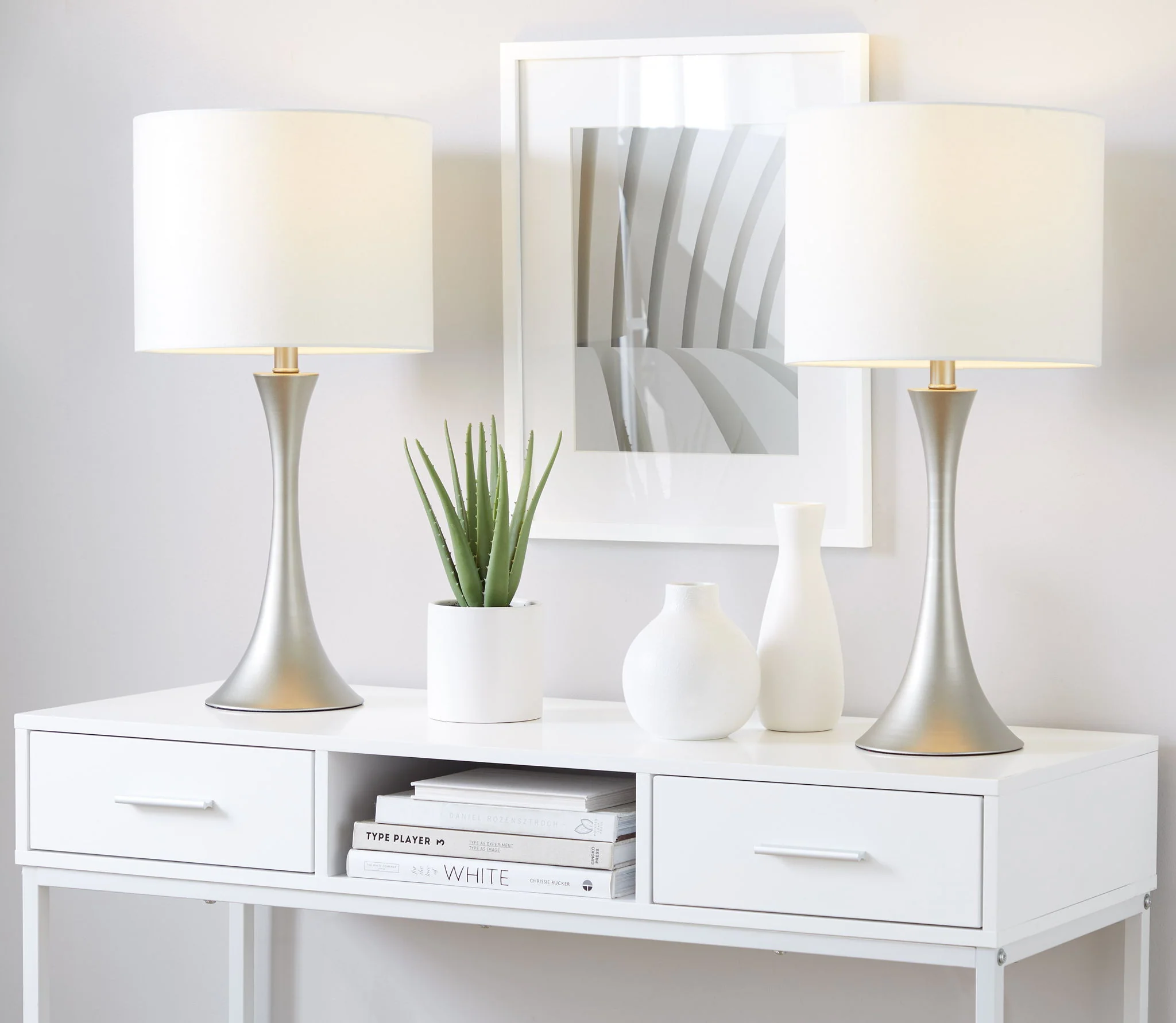 Lenuxe - Contemporary & Modern Design Table Lamp (Set of 2) - Image 3