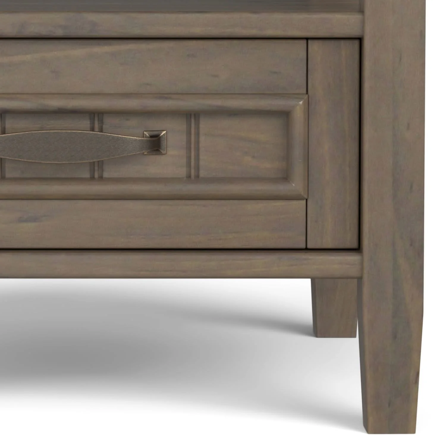 Lev - End Table With Bottom Drawer - Smoky Brown - Image 2