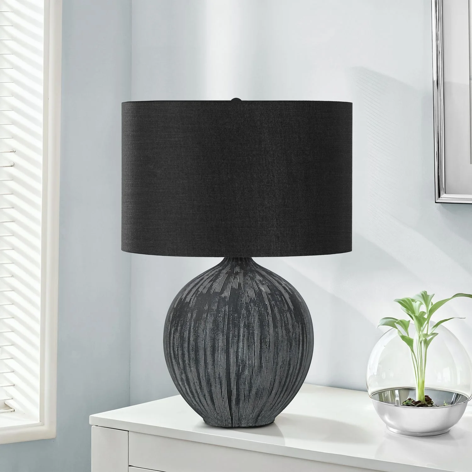 Lighting, Table Lamp, Ceramic, Contemporary - Black - Image 3