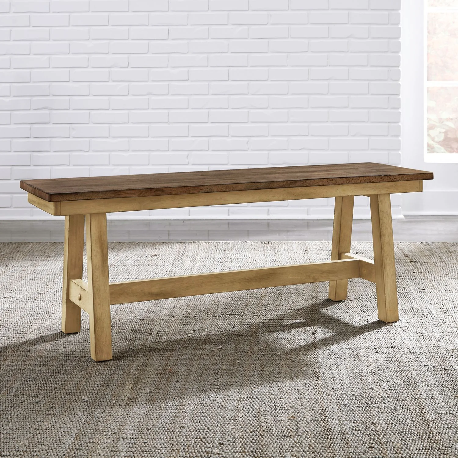 Lindsey Farm - Backless Bench - Natural & Brown