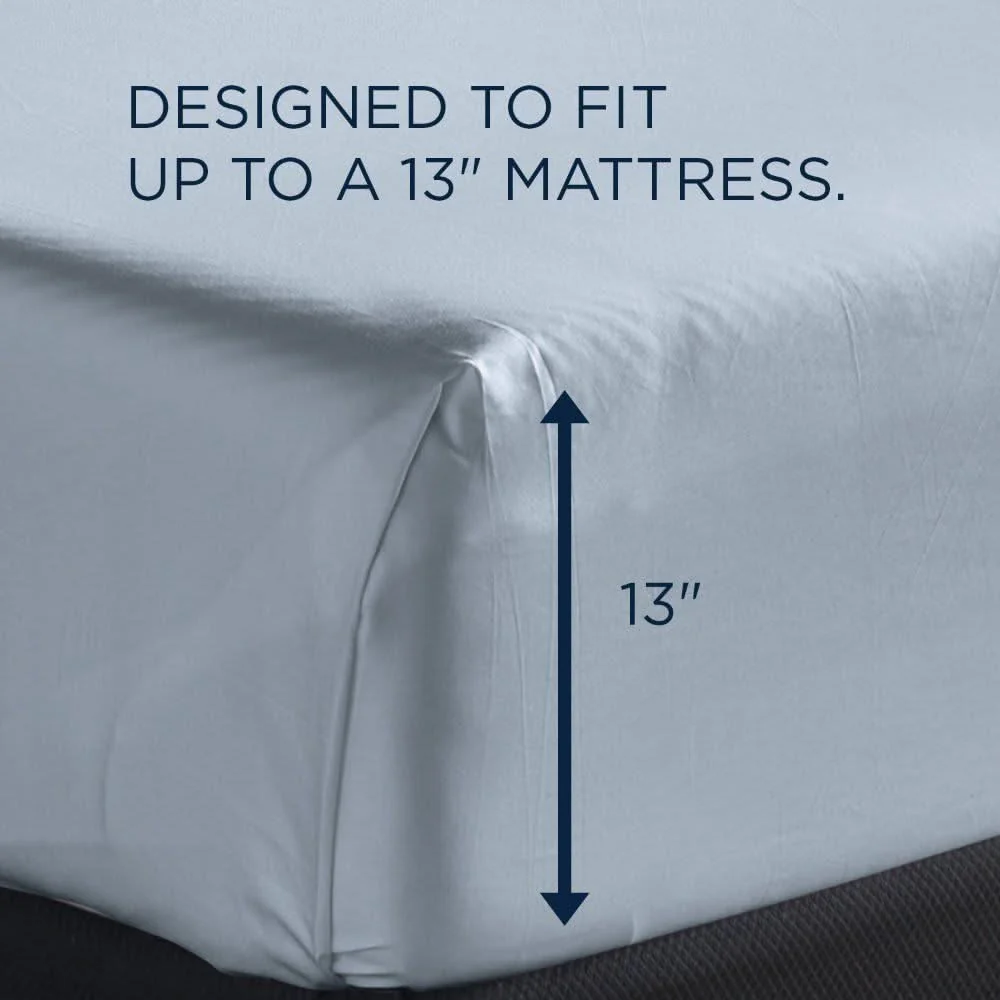 Linens - Tempur Luxe Egyptian Cotton Sheet Set - Sleepy Blue - Image 2