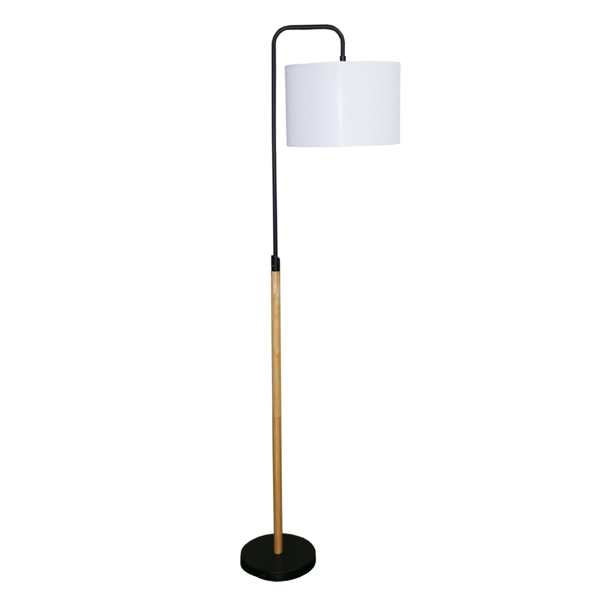 Lior - Arc Floor Lamp With Cylinder Shade - Black - Image 4