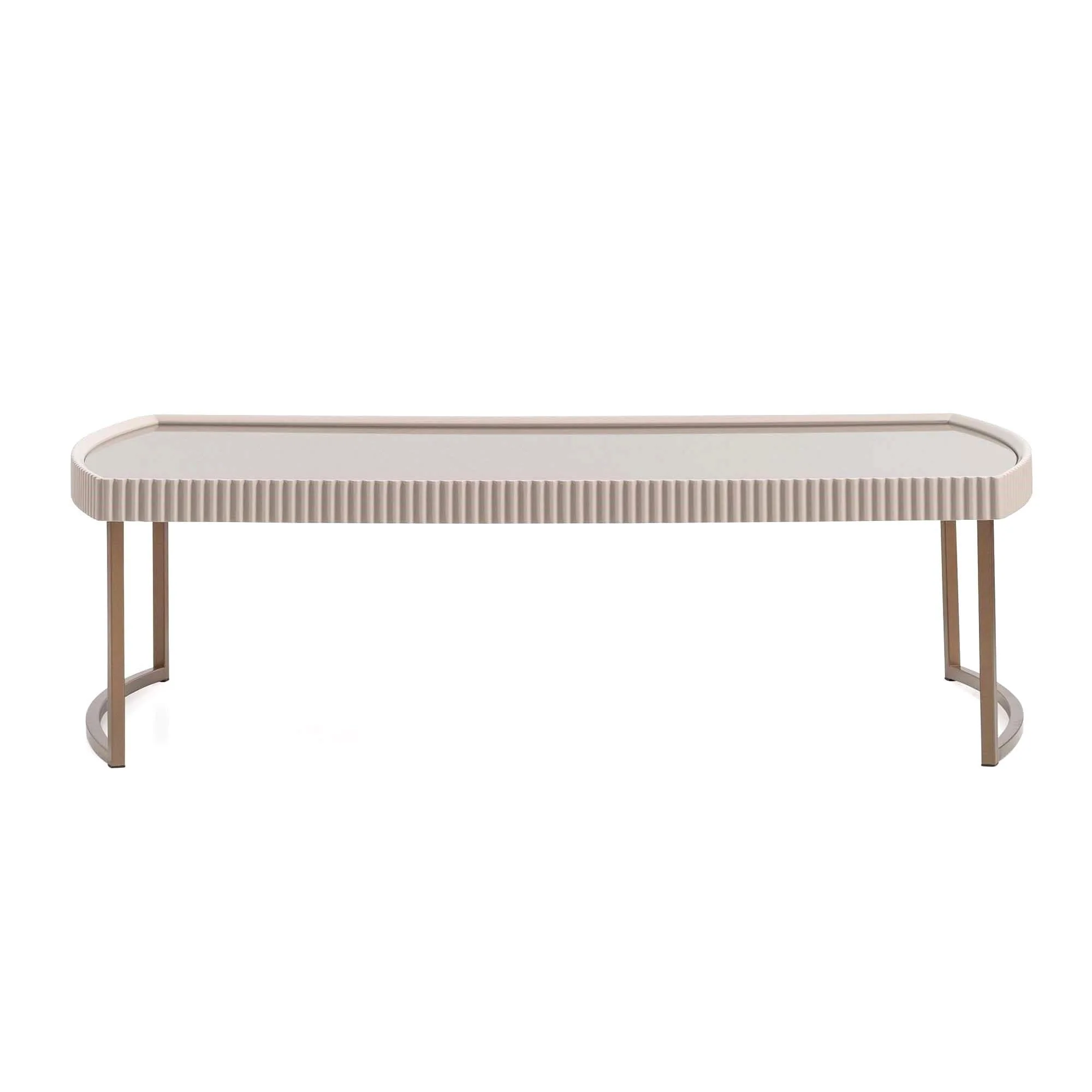 Lisbon - Cocktail Table - Silken Cream / Bronze - Image 2