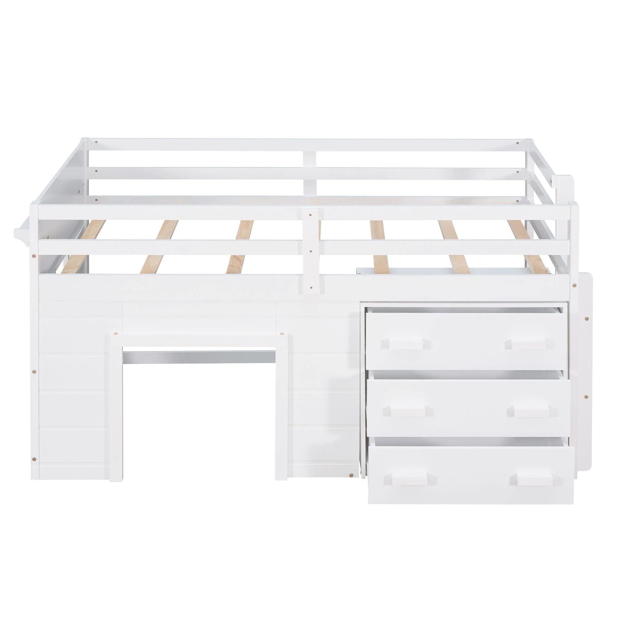 Loft Bed With Cabinet And Shelf - Image 4