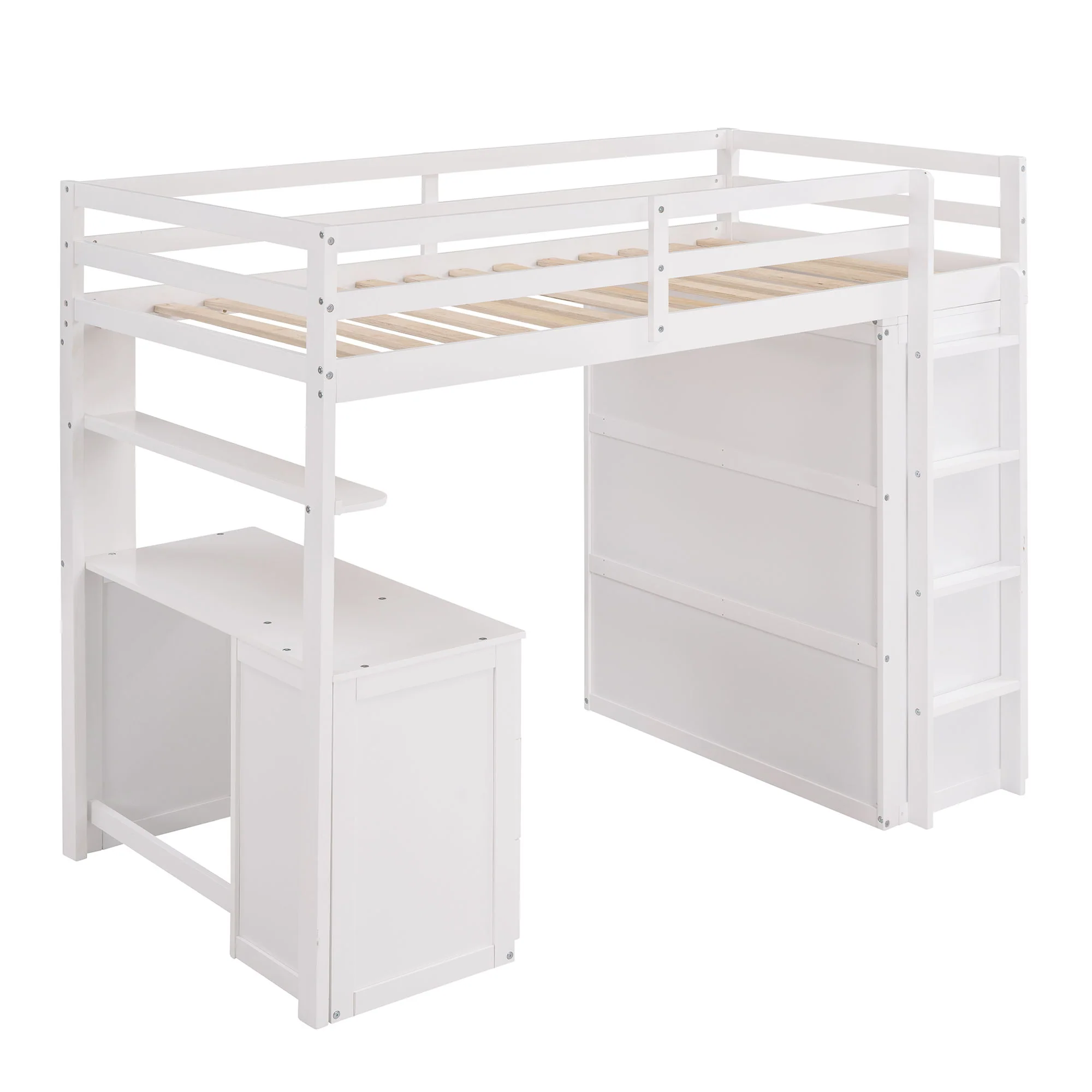 Loft Bed With Drawers, Desk, And Wardrobe - Image 15