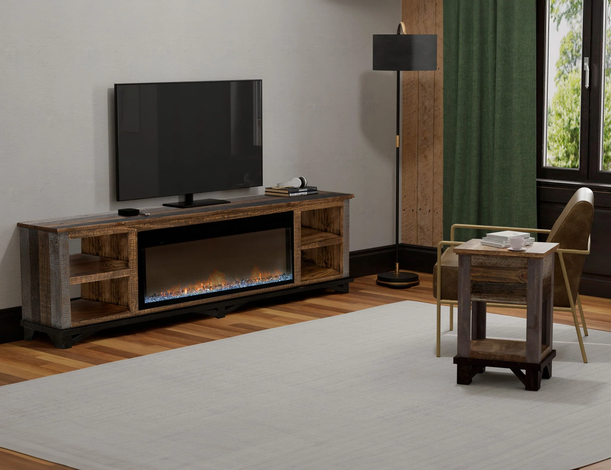 Loft - Electric Fireplace - Dark Brown - Image 3