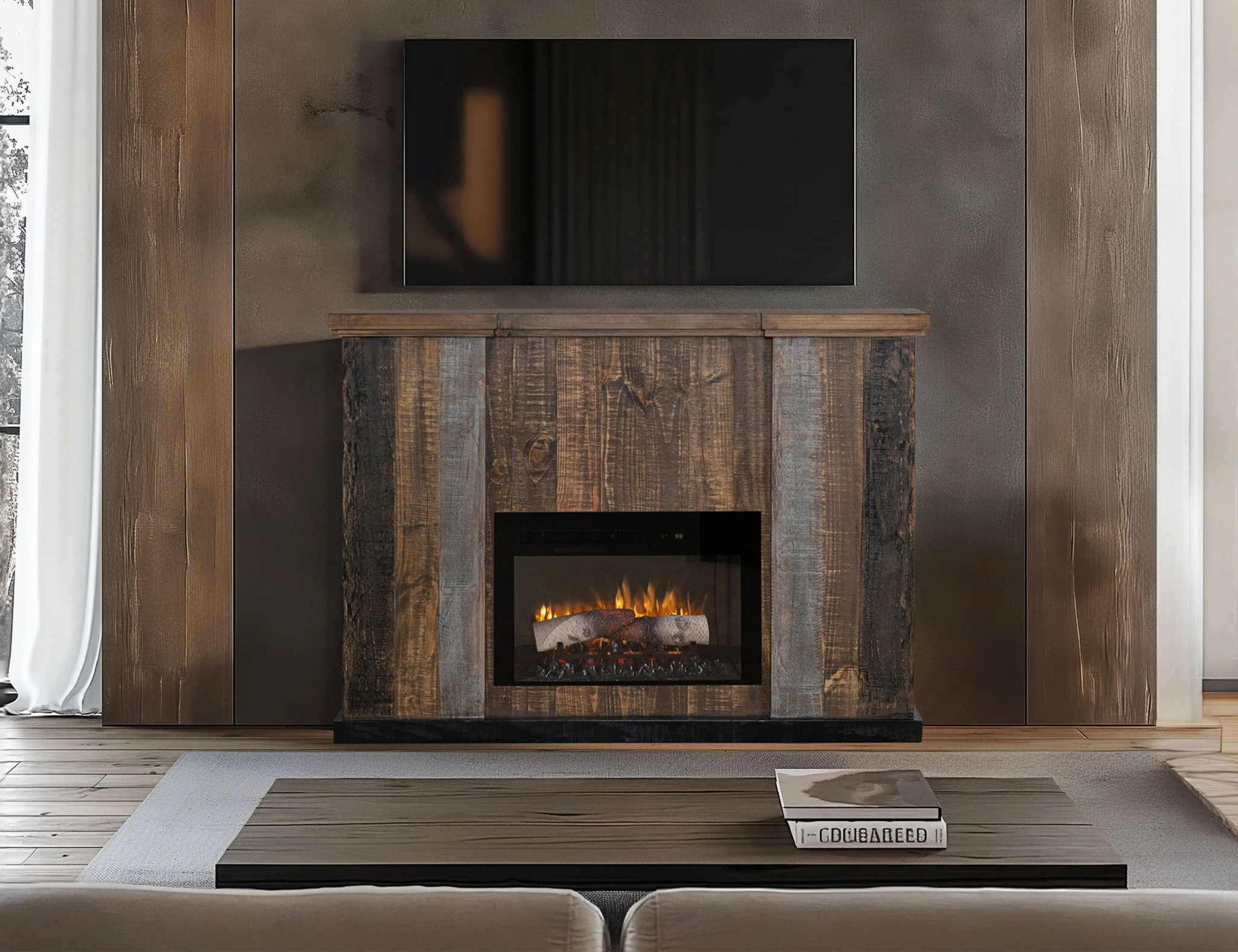 Loft - Matel Fireplace - Dark Gray - Image 4
