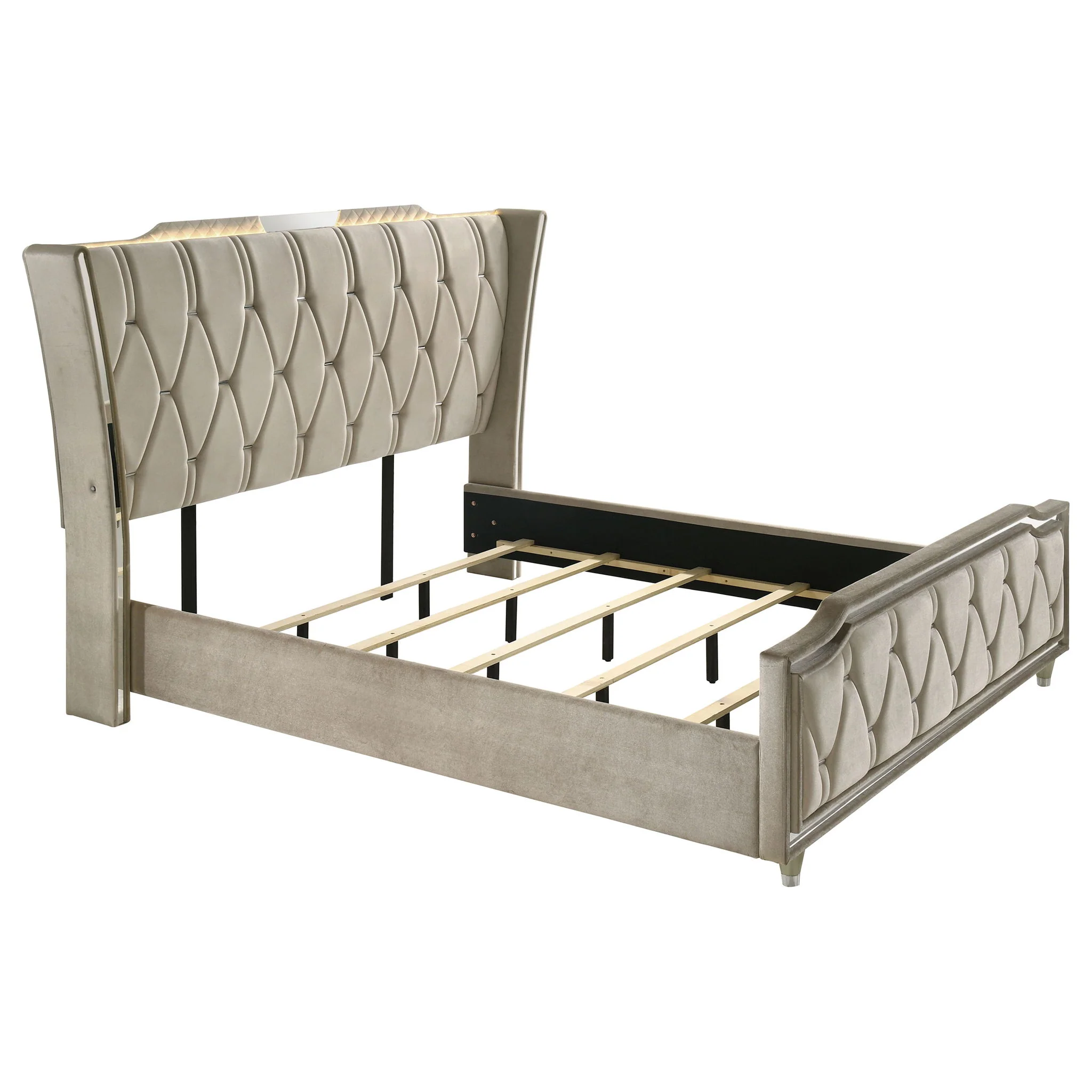 Lorient 4-piece California King Bedroom Set Ivory and Camel - Image 3