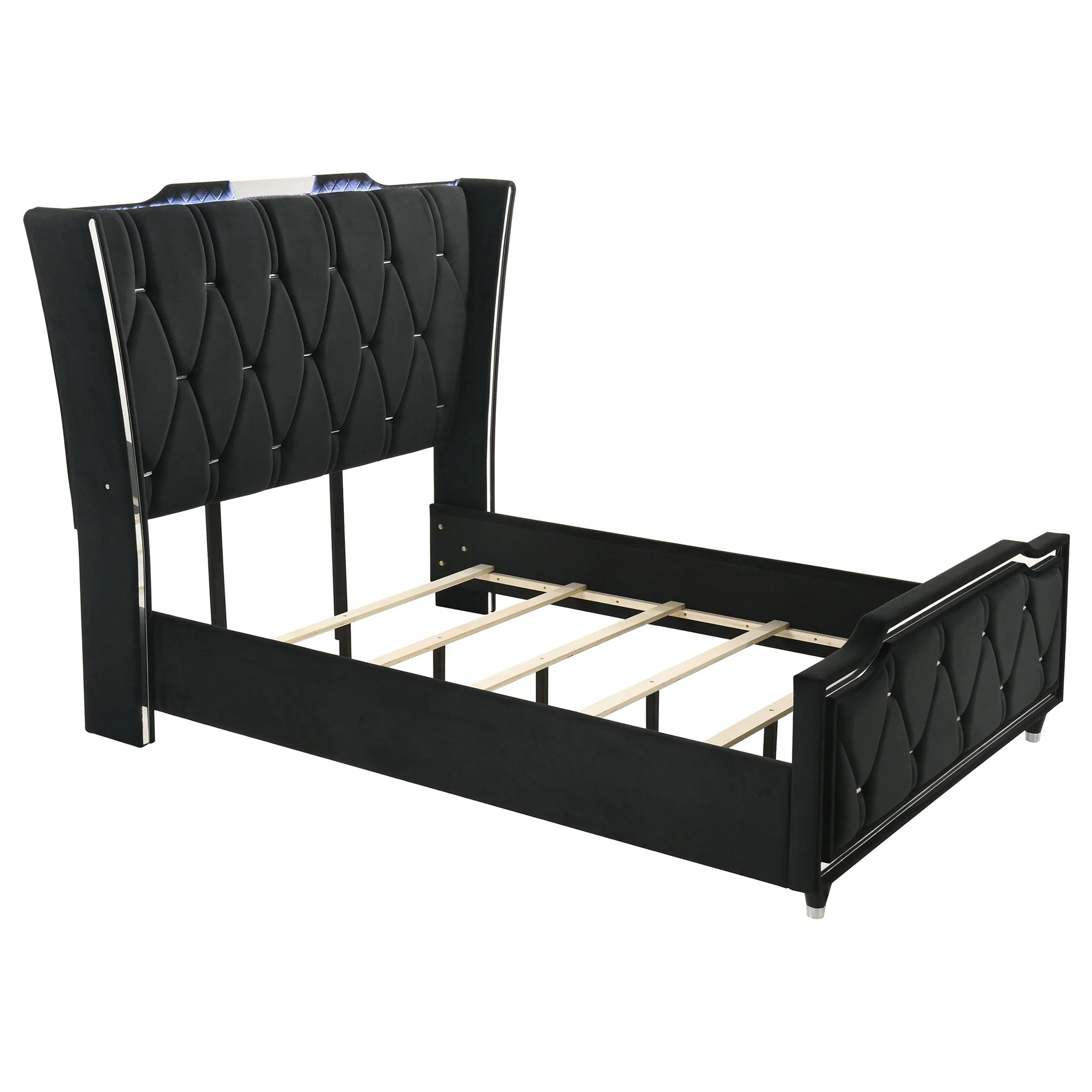 Lorient 4-piece Queen Bedroom Set Black - Image 2