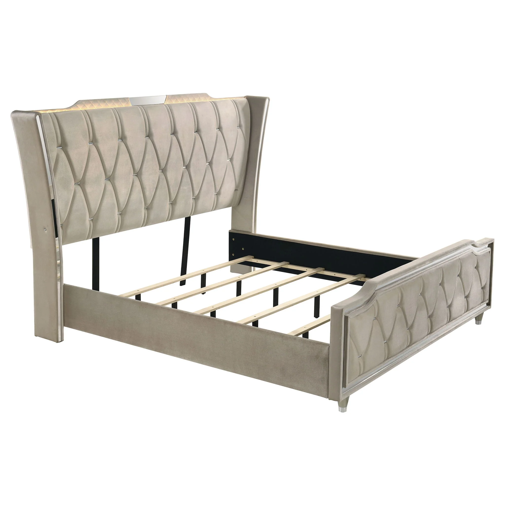 Lorient 5-piece Eastern King Bedroom Set Ivory and Camel - Image 4