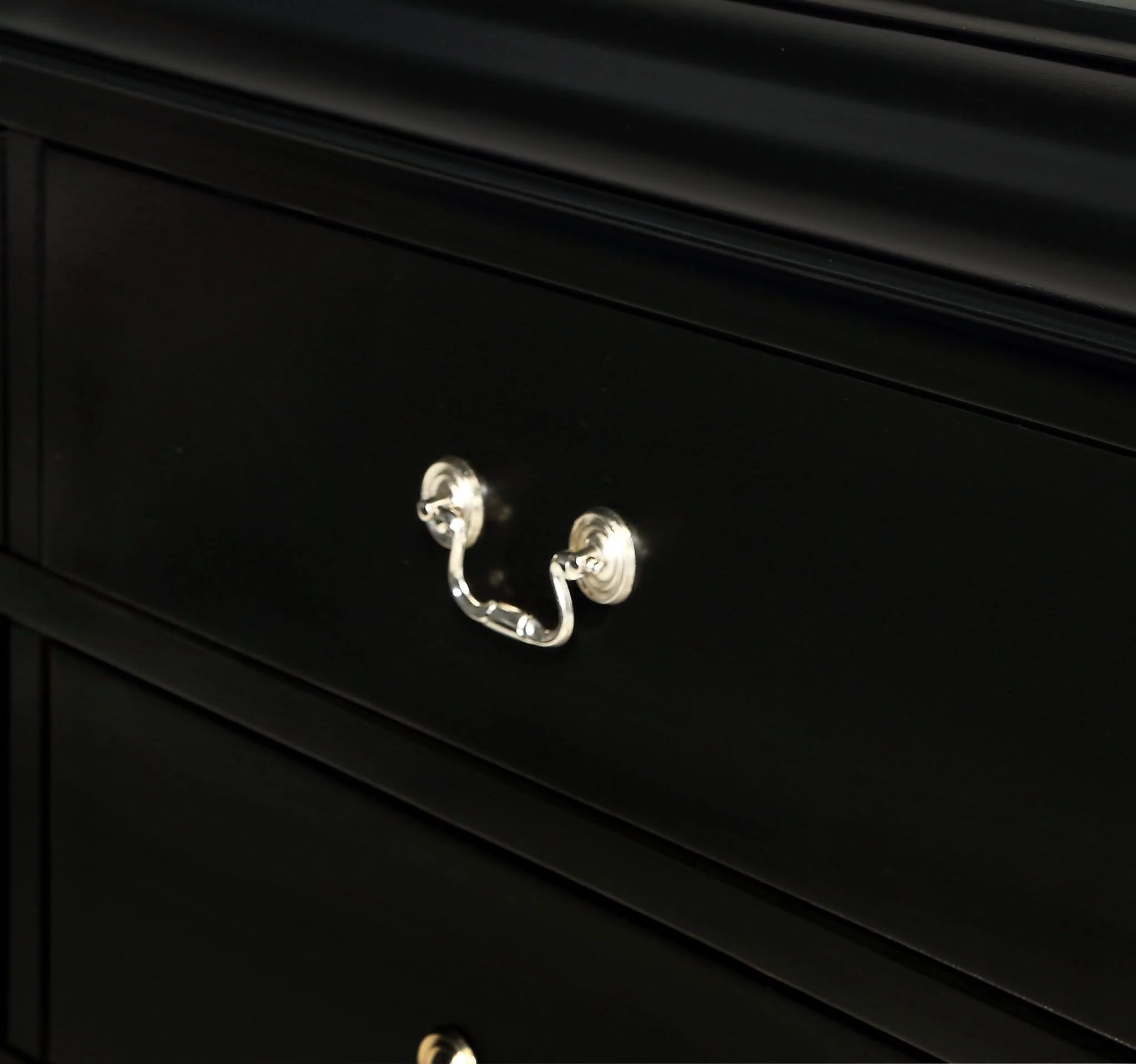 Louis Philip - Dresser & Mirror - Black - Image 2