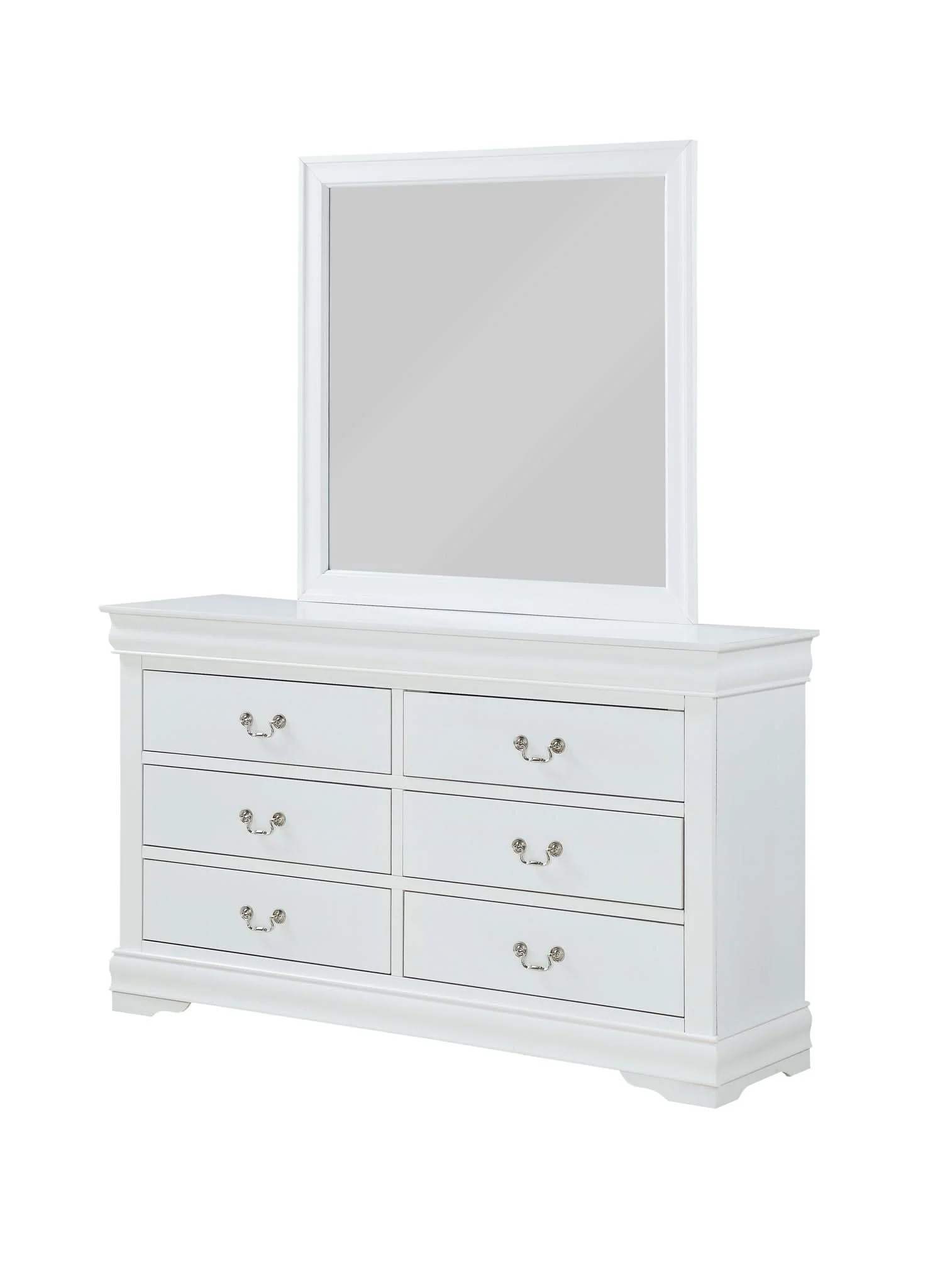 Louis Philip - Full 4 Piece Bedroom Set - White - Image 3