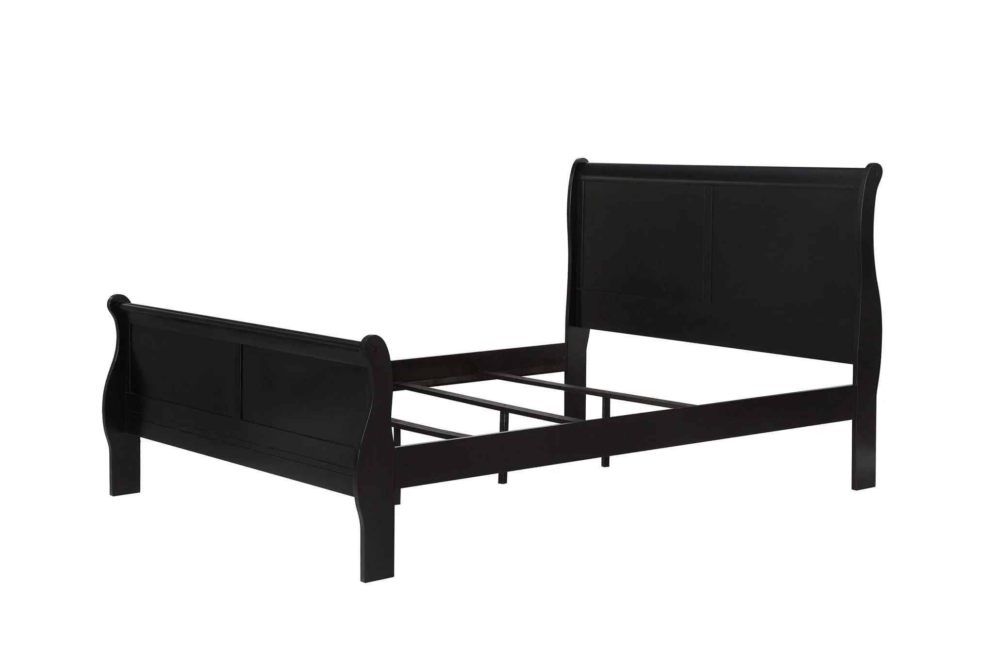 Louis Philip - King 4 Piece Bedroom Set - Black - Image 2