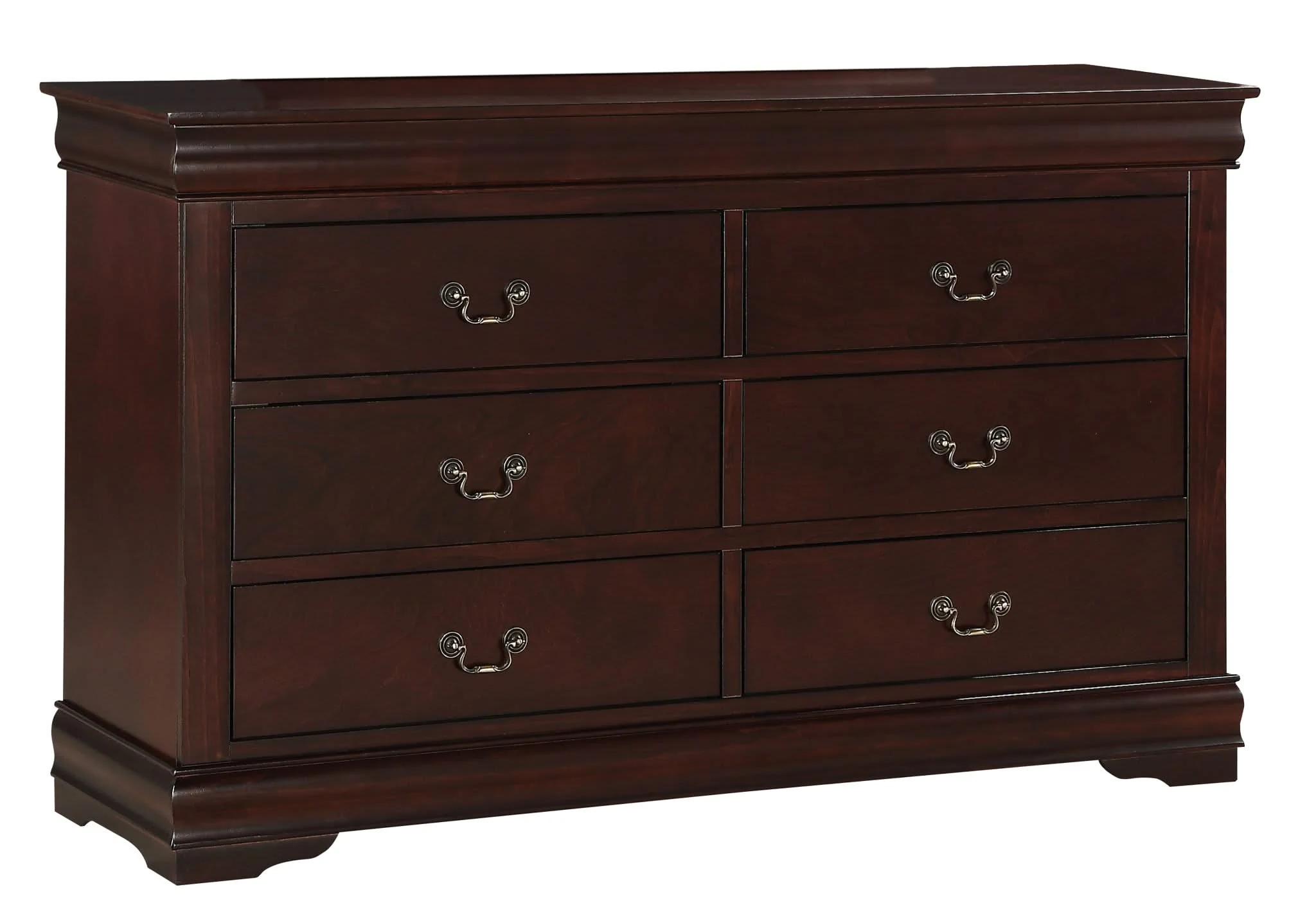 Louis Philip - King 4 Piece Bedroom Set - Cherry - Image 2