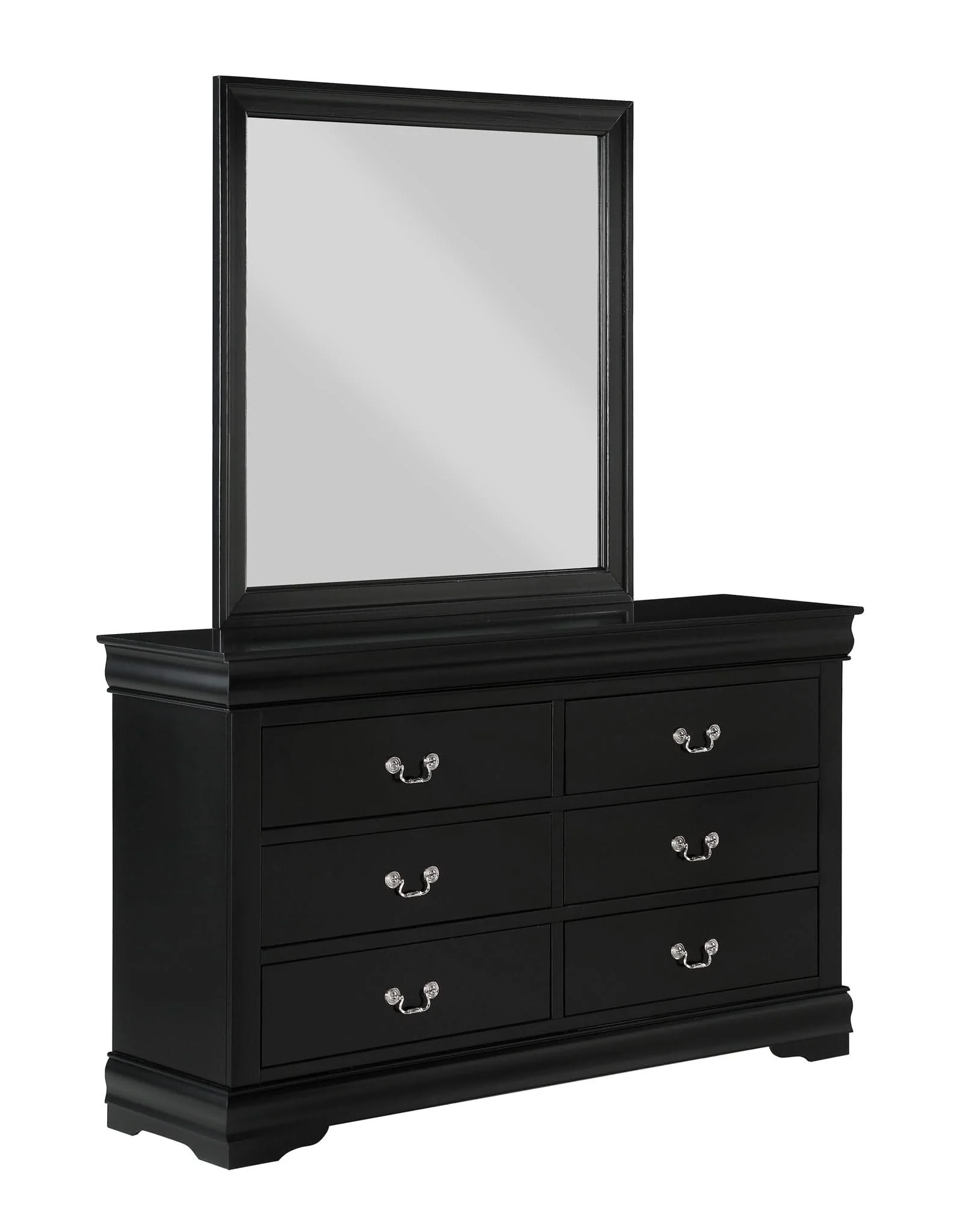 Louis Philip - Queen 5 Piece Bedroom Set - Black - Image 3