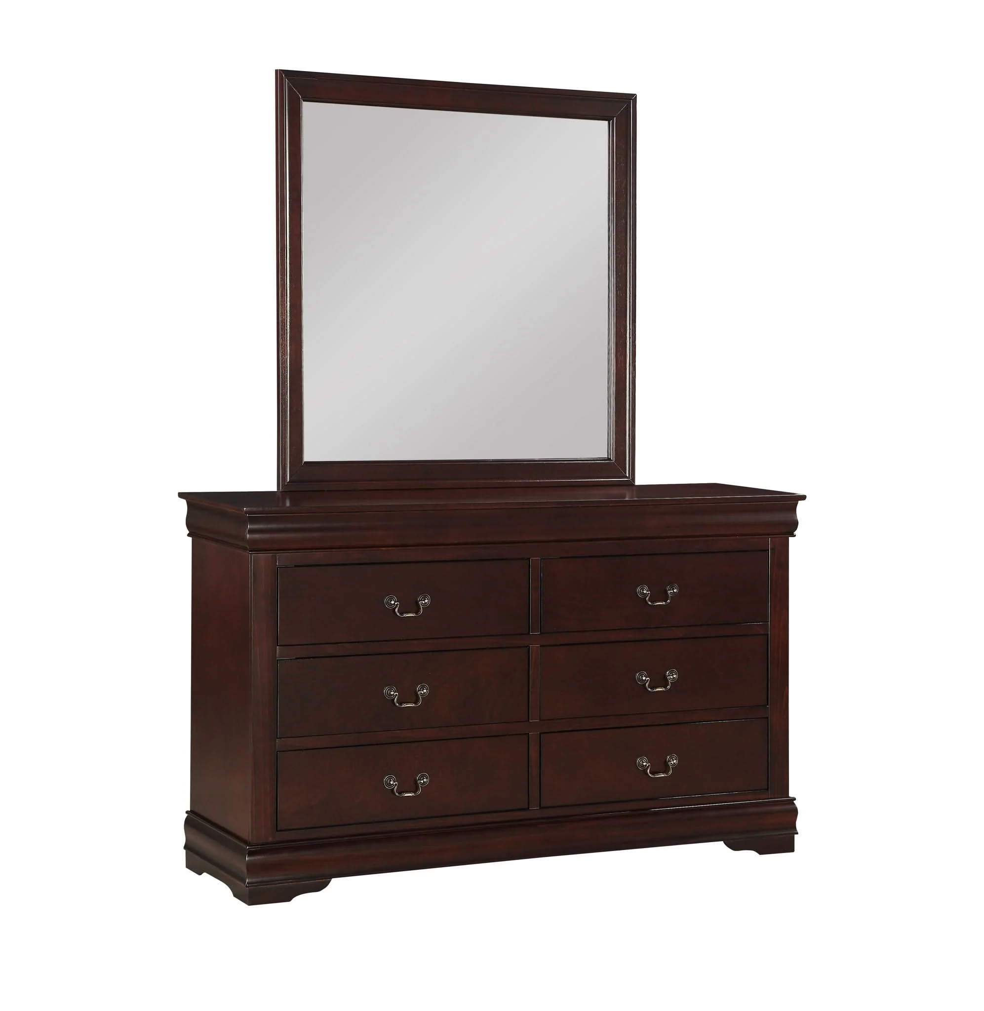 Louis Philip - Queen 5 Piece Bedroom Set - Cherry - Image 3