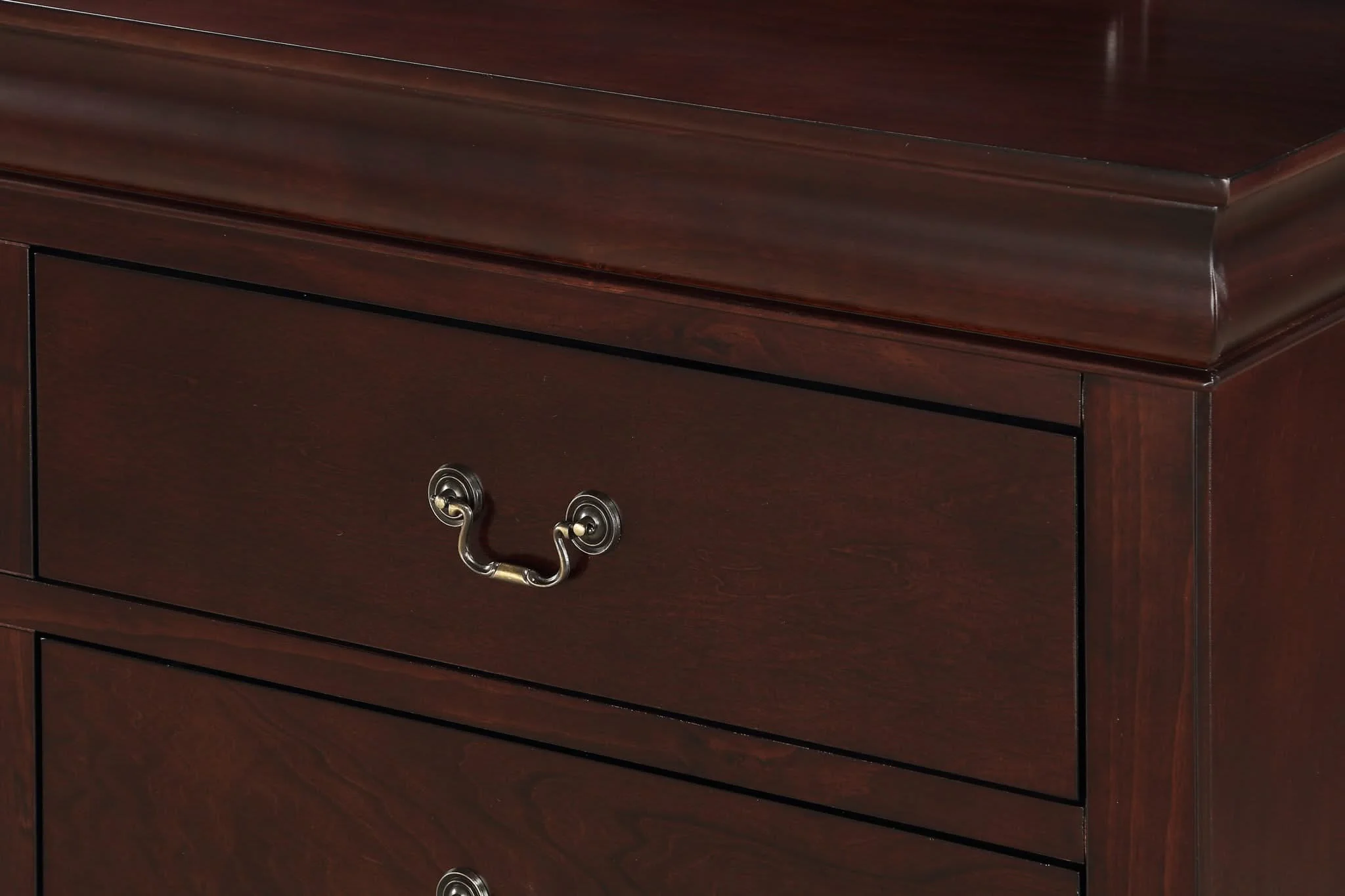 Louis Philip - Queen 5 Piece Bedroom Set - Cherry - Image 4