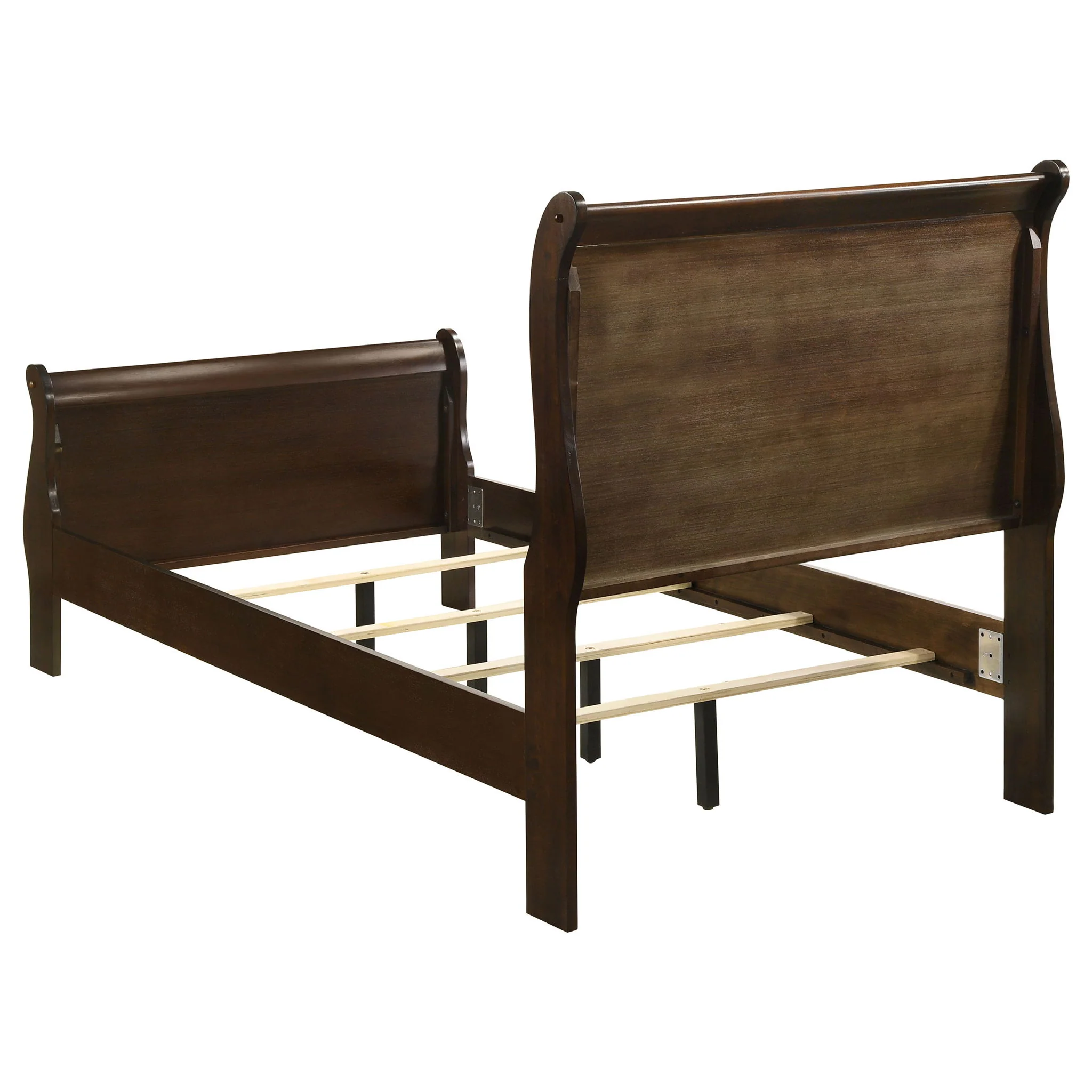Louis Philippe 5-piece Twin Bedroom Set Cappuccino - Image 4