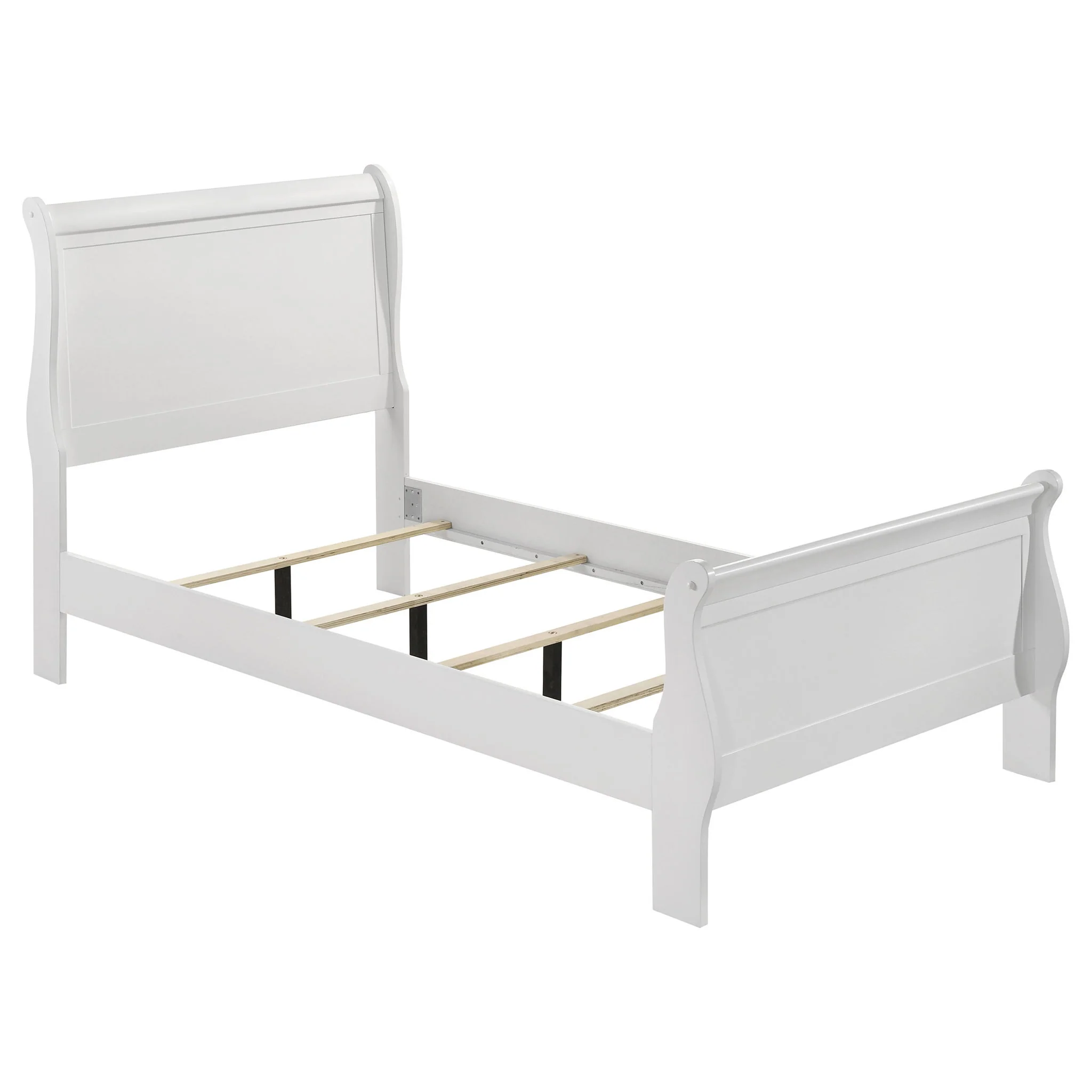 Louis Philippe 5-piece Twin Bedroom Set White - Image 3