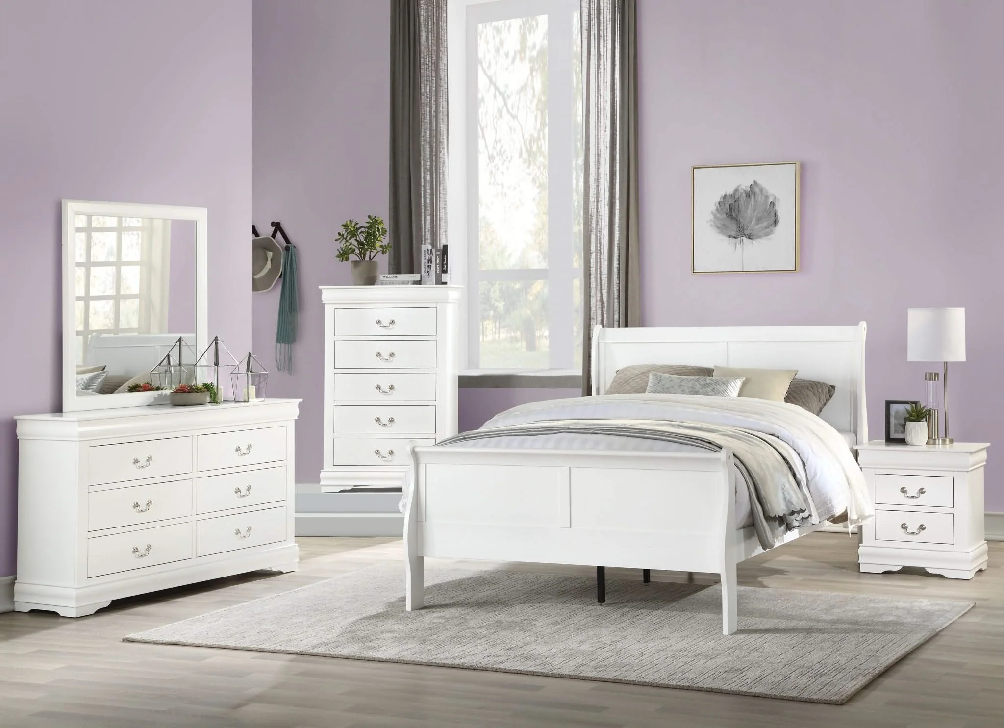Louis Philippe - Sleigh Style Bed - Image 20
