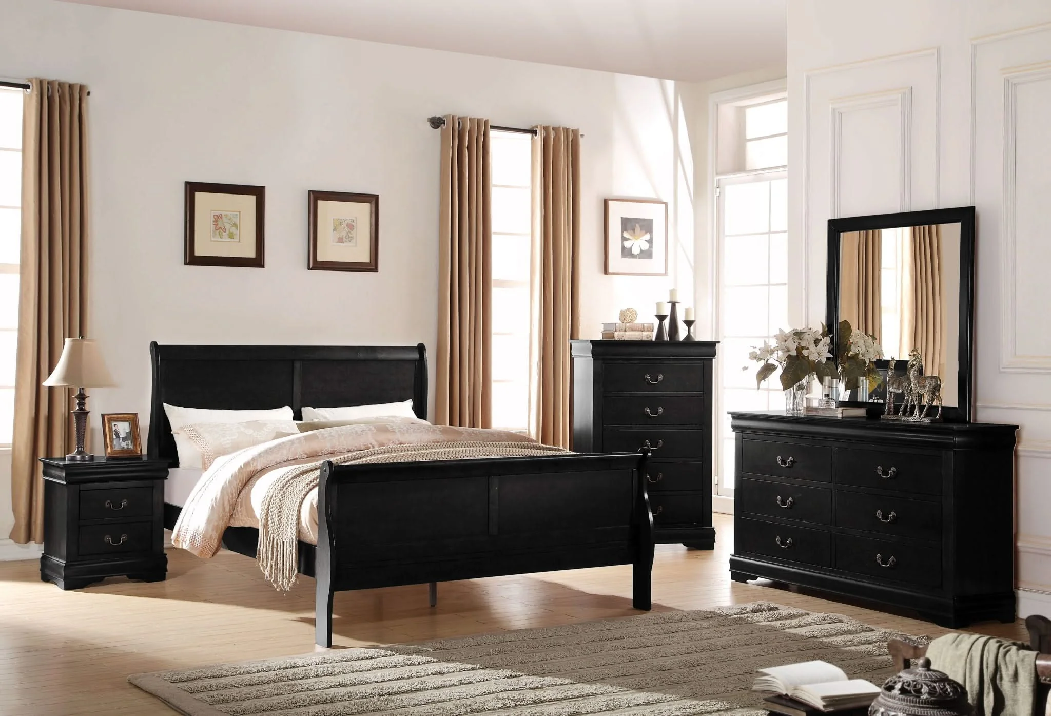Louis Philippe - Sleigh Style Bed - Image 31
